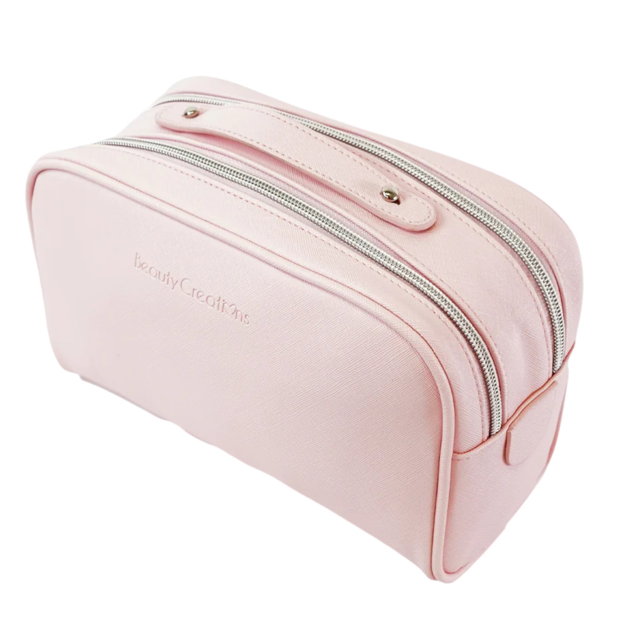 (4-pack) Beauty Creations Cosmetic Bag Double Zipper Pink - Thumbnail 2