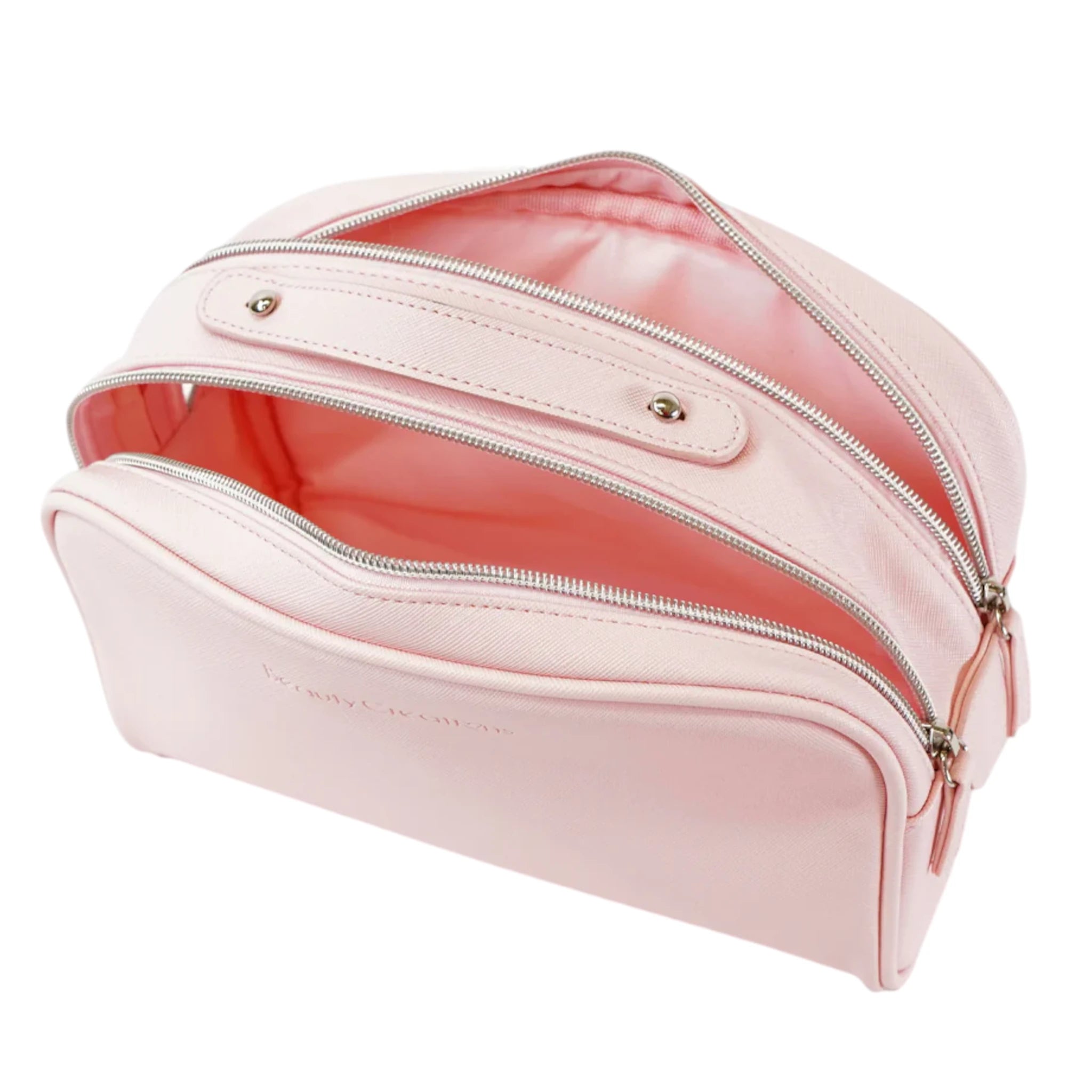 (4-pack) Beauty Creations Cosmetic Bag Double Zipper Pink - Thumbnail 3