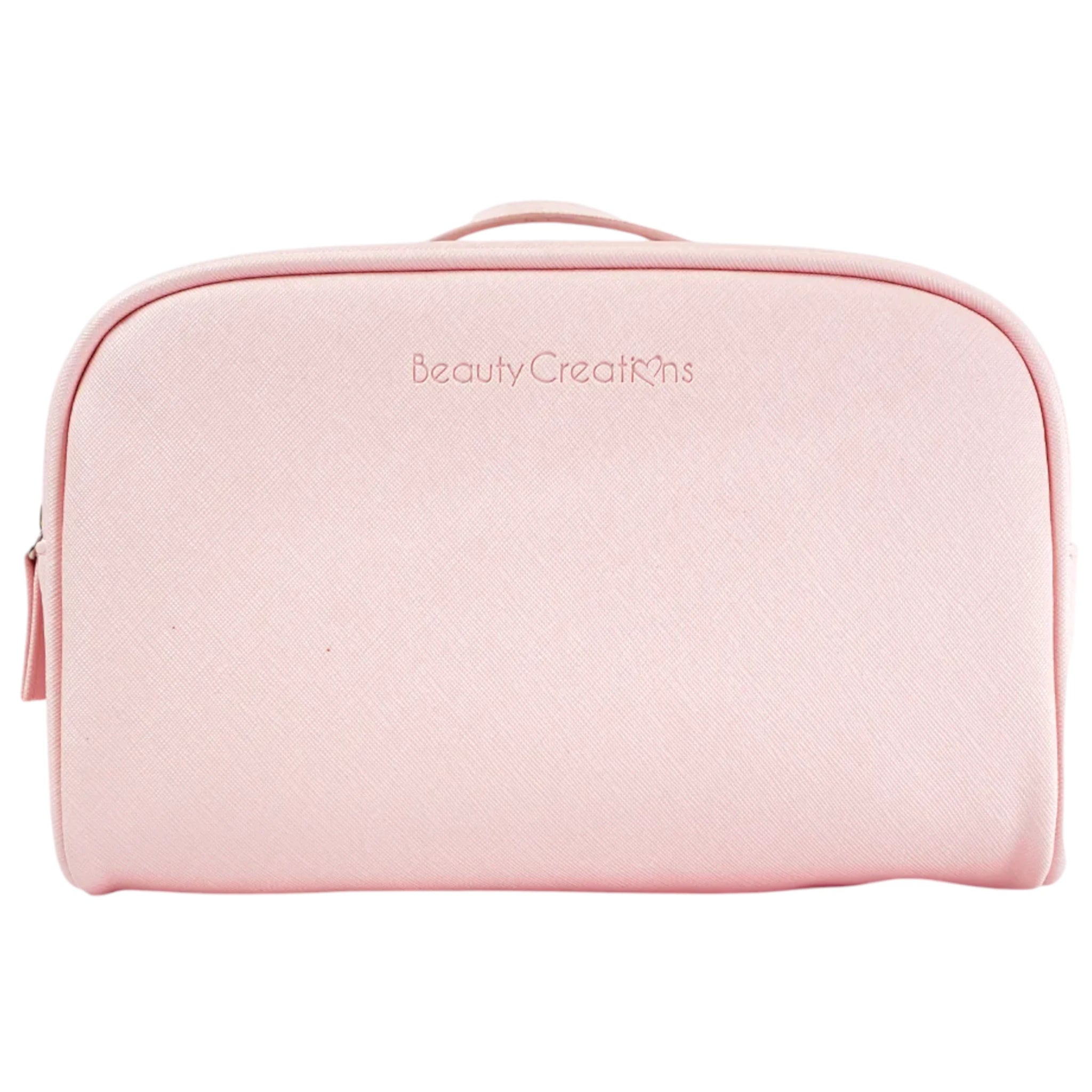 (4-pack) Beauty Creations Cosmetic Bag Double Zipper Pink