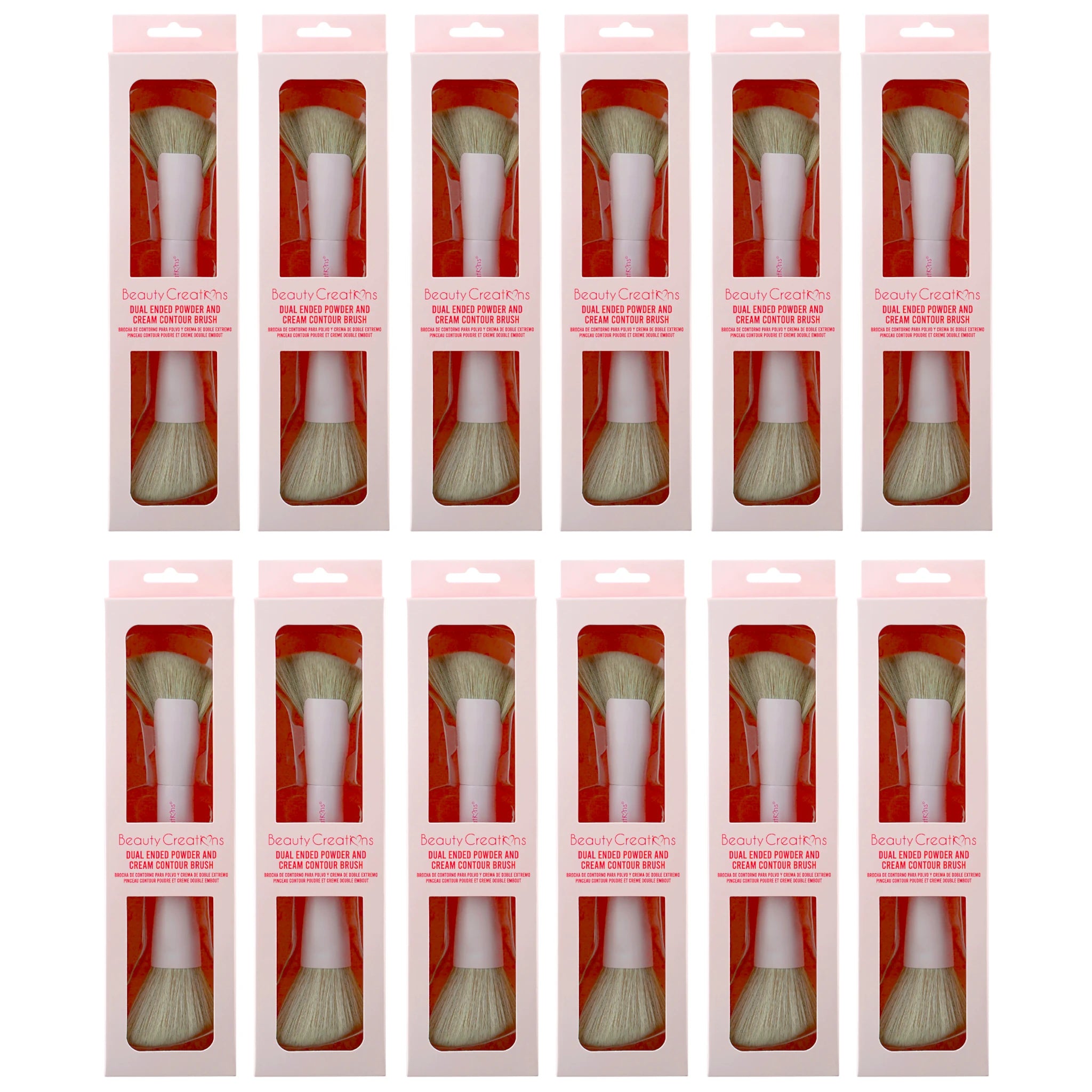 (12-pack) Beauty Creations Dual Enden Powder And Cream Contour Brush