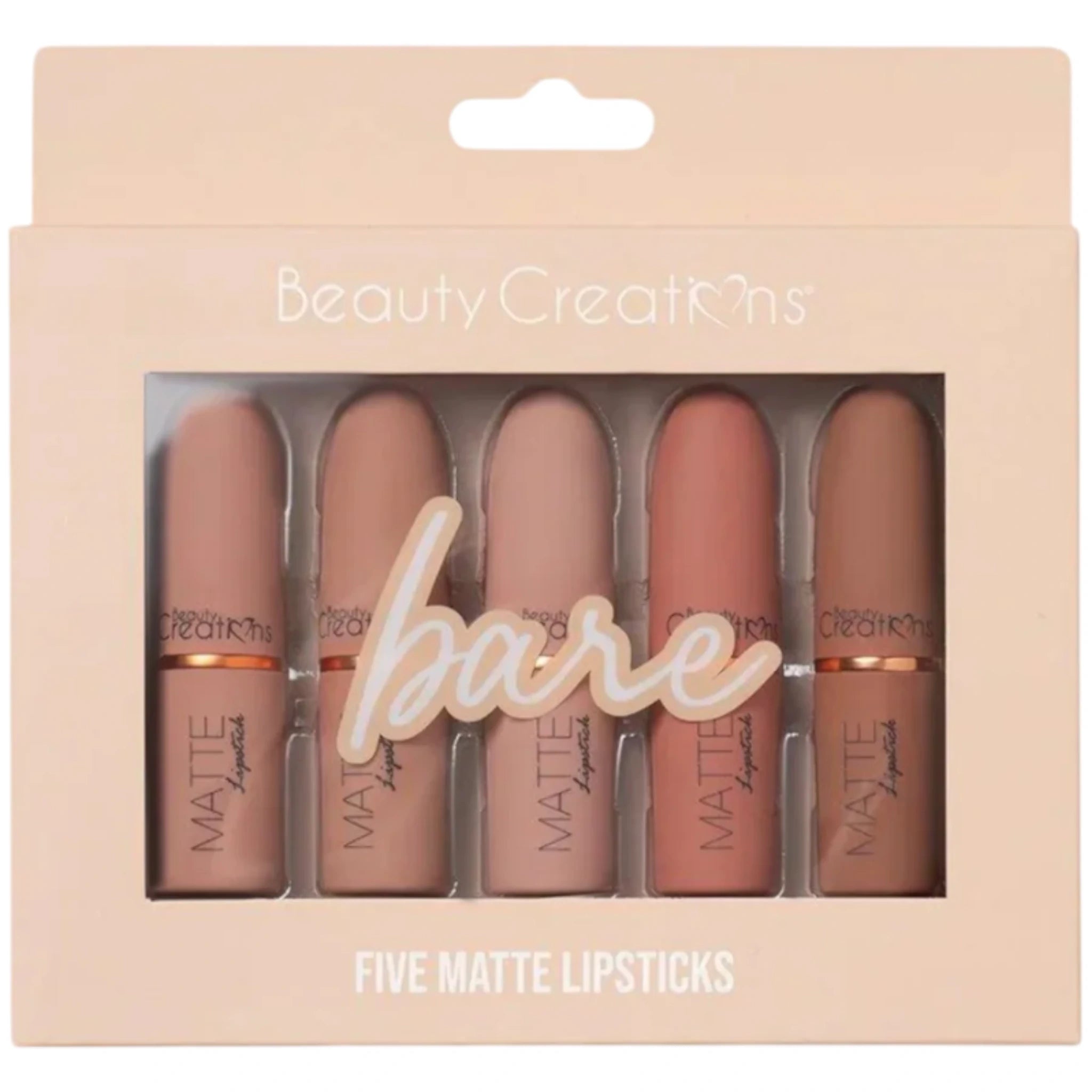 (6-pack) Beauty Creations Five Matte Lipstick Bare (Set) - Thumbnail 2