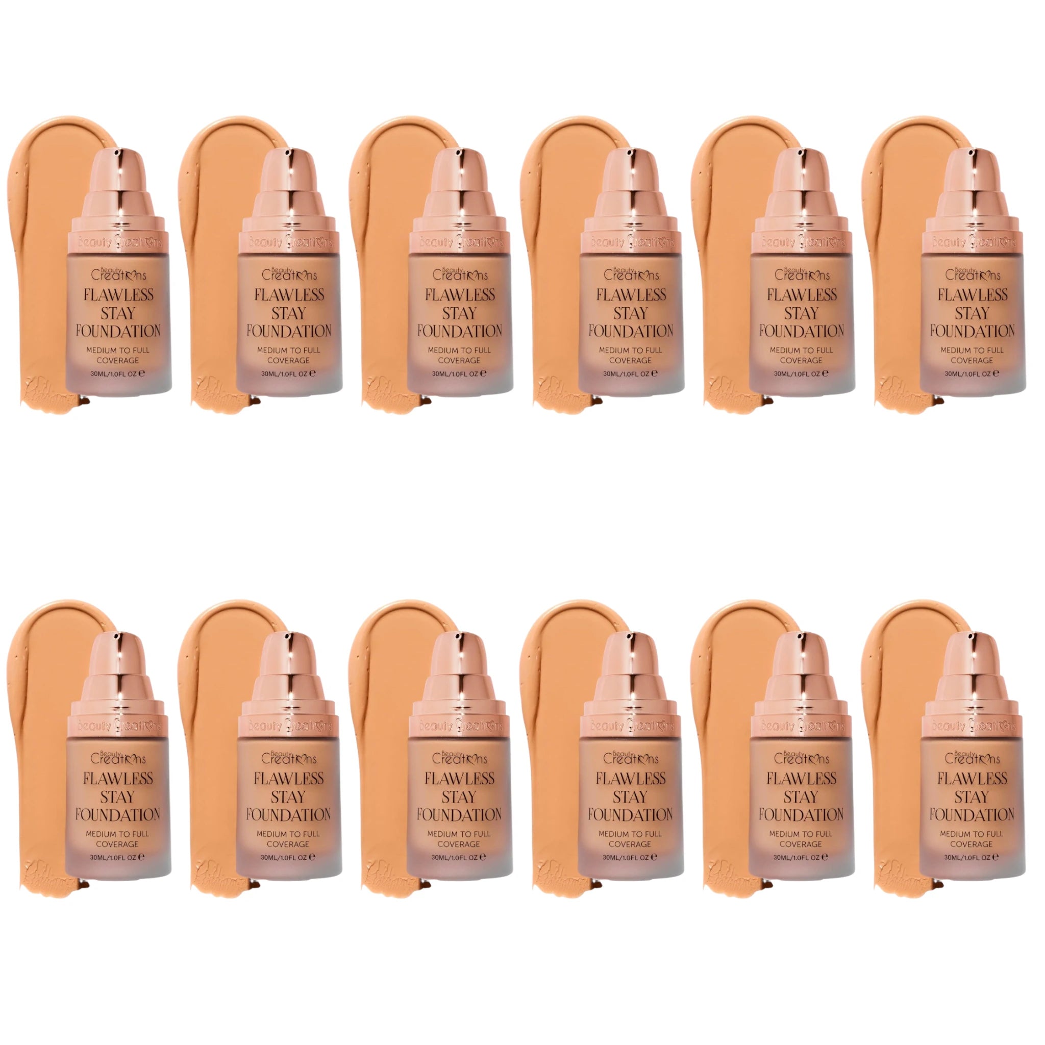 (12-pack) Beauty Creations Flawless Stay Foundation FS8.0 - Image 1
