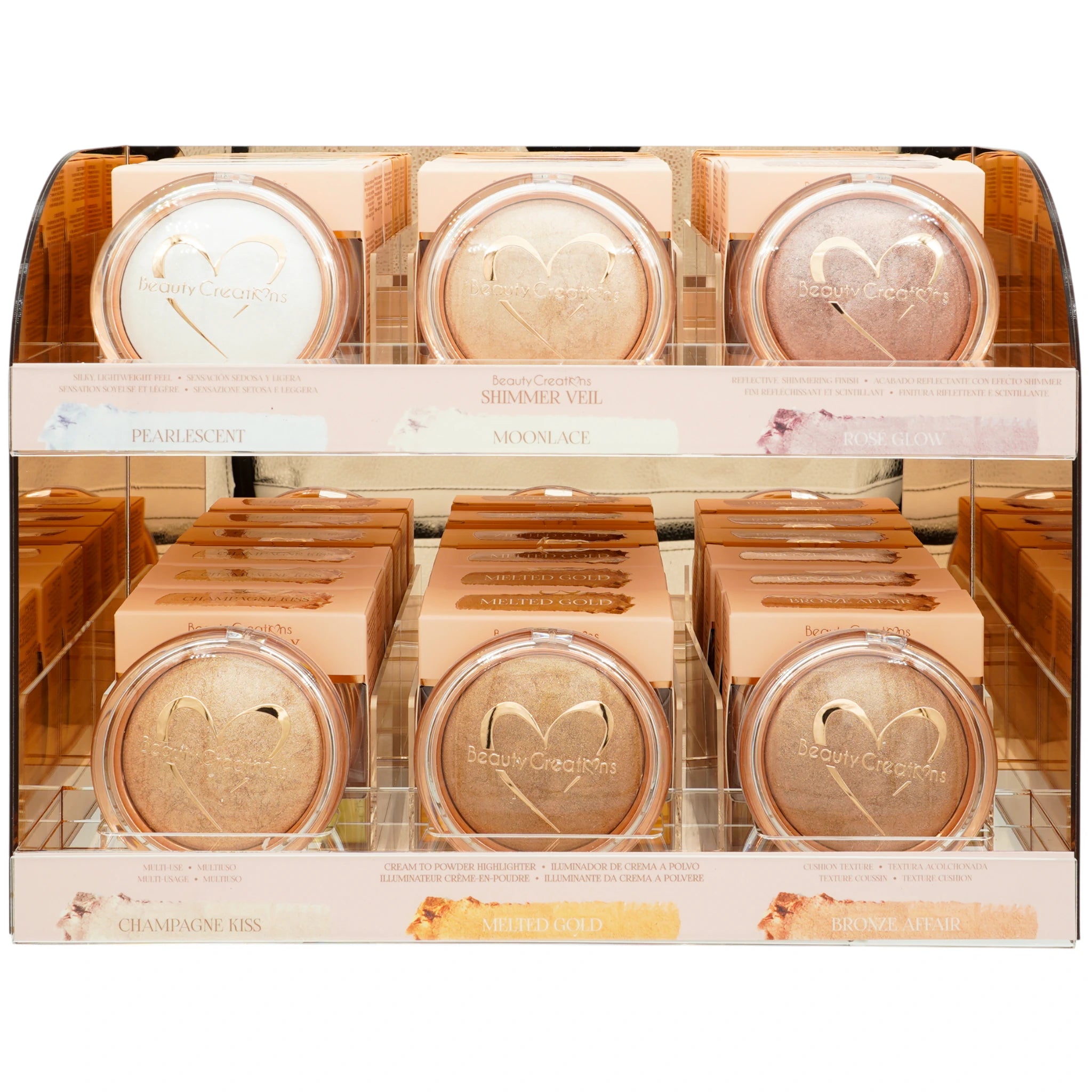 (36-pack) Beauty Creations Flawless Stay Shimmer Veil + 6 Tester
