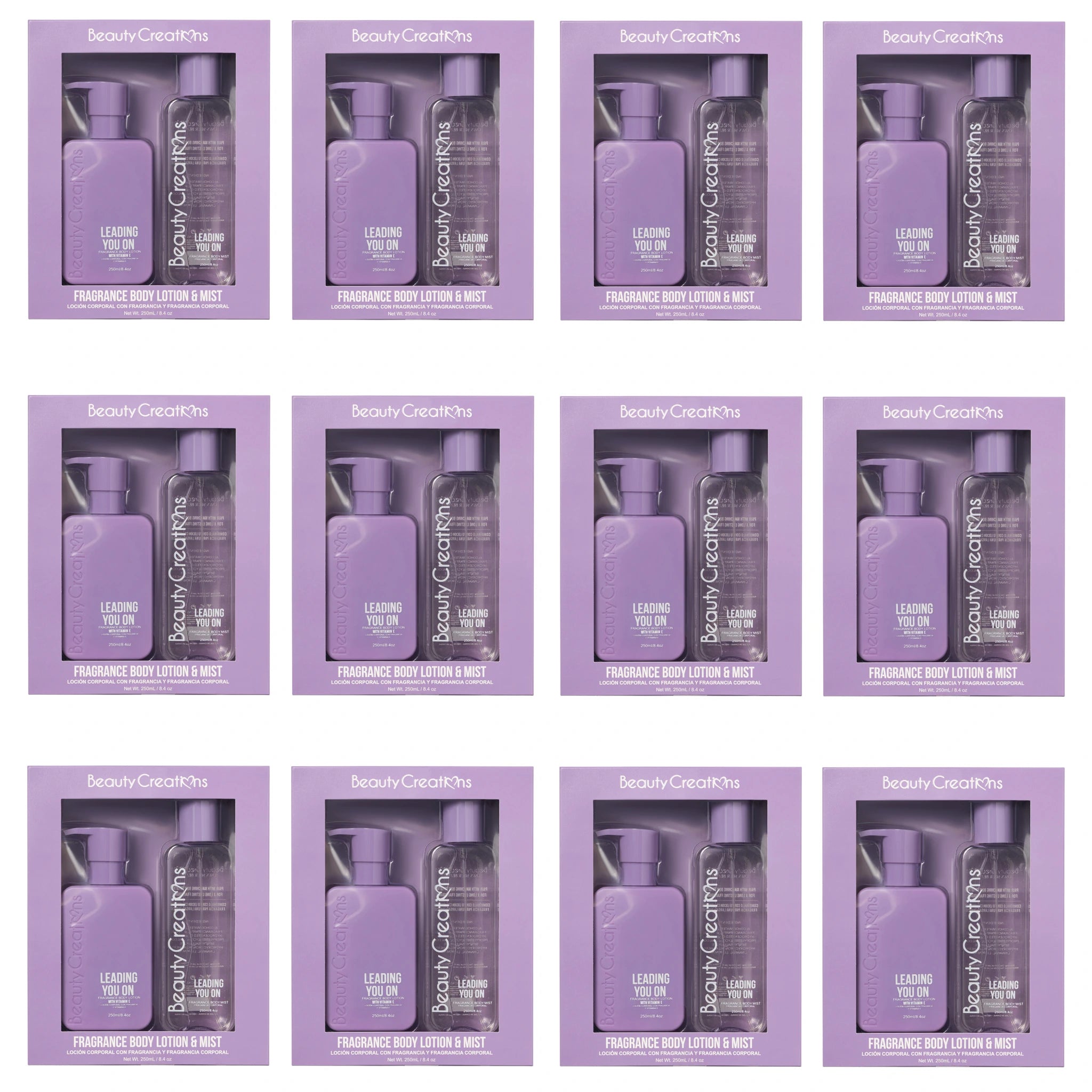 (12-pack) Beauty Creations Fragance Body Lotion & Mist Leading You On (Set)