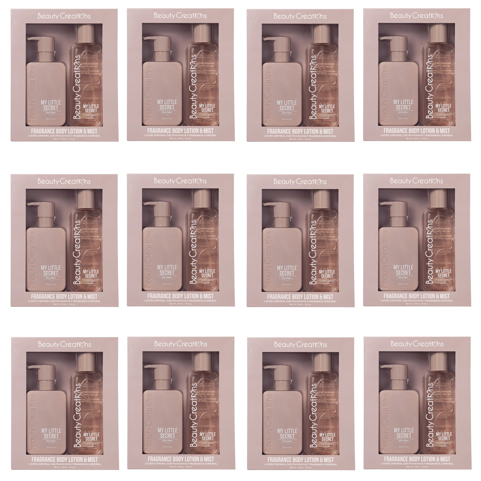 (12-pack) Beauty Creations Fragance Body Lotion & Mist My Little Secret (Set)
