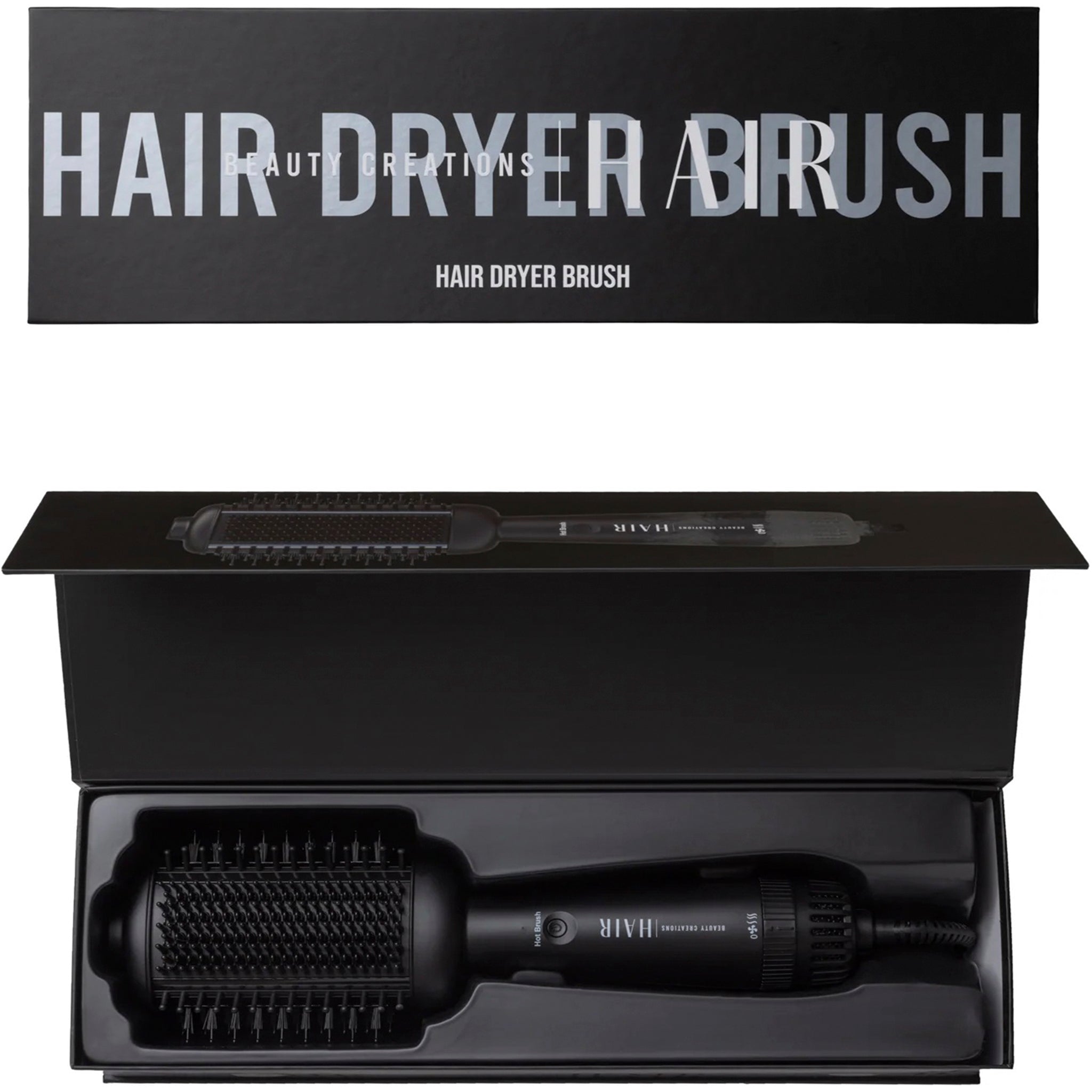(1) Beauty Creations Hair Dryer Brush Black