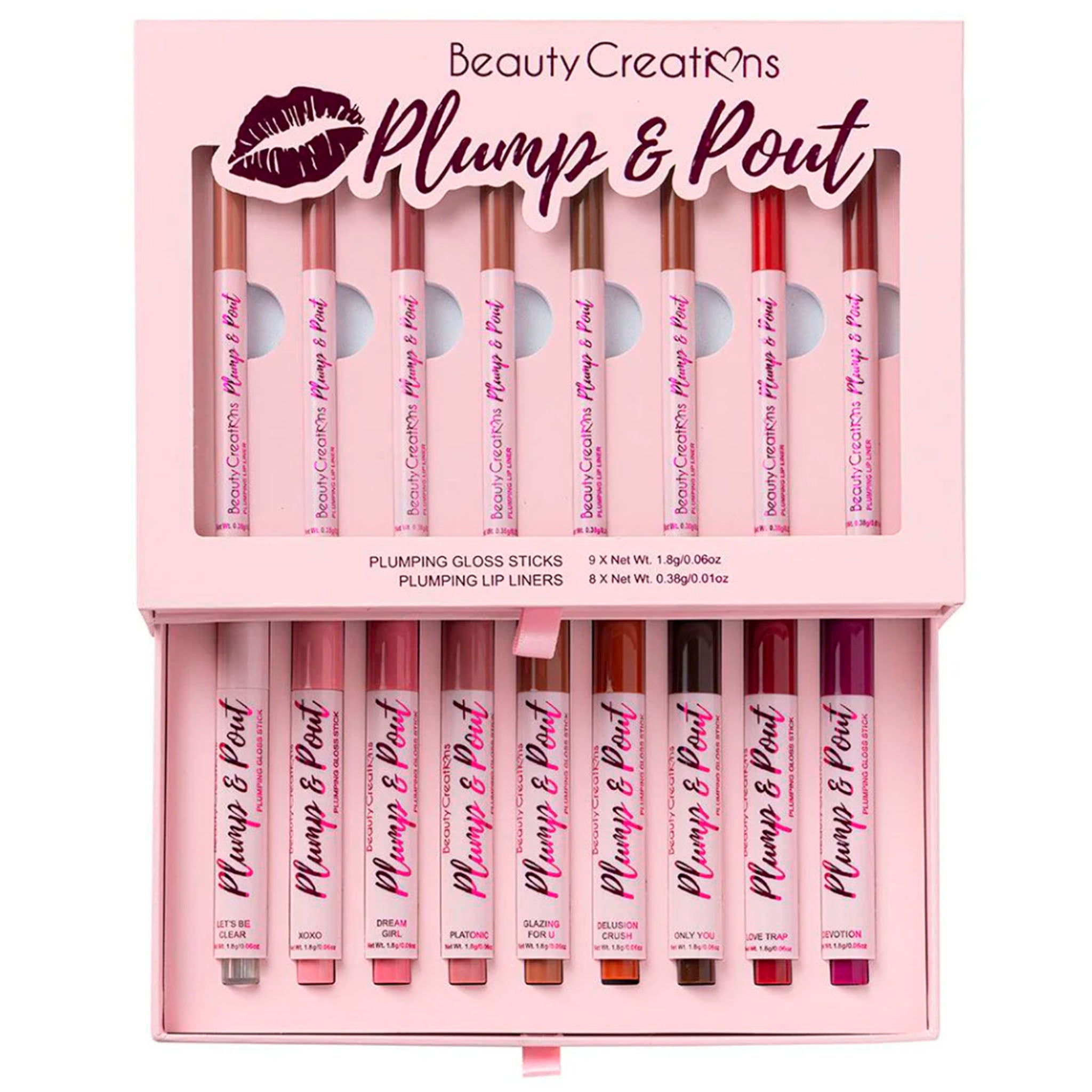 (1) Beauty Creations Plump & Pout Gloss Stick & Lip Liner Pr