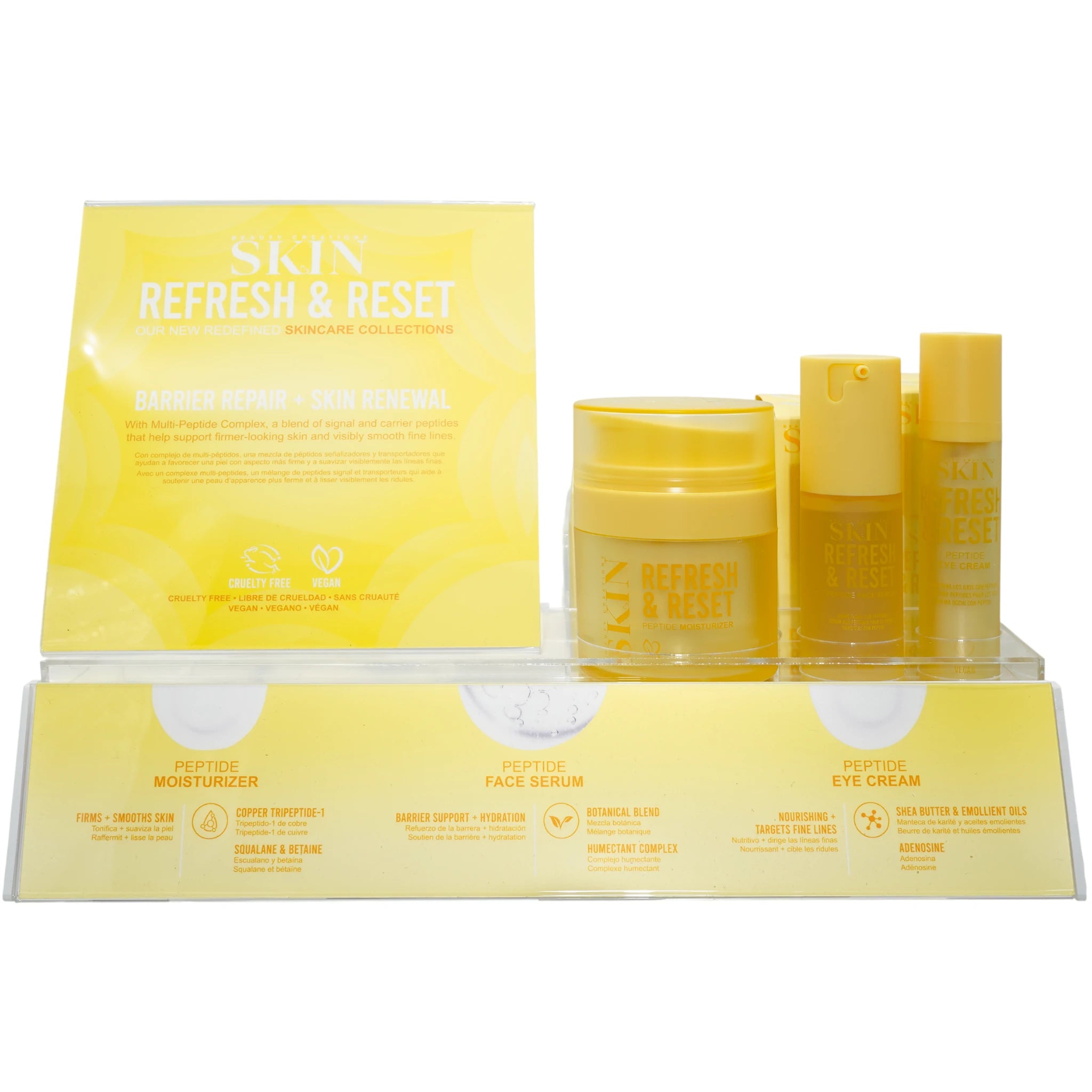 (18-pack) Beauty Creations - Skin Refresh & Reset Peptide Moisturizer, Multi-Peptide Complex, Vegan, 50 ml (Set)