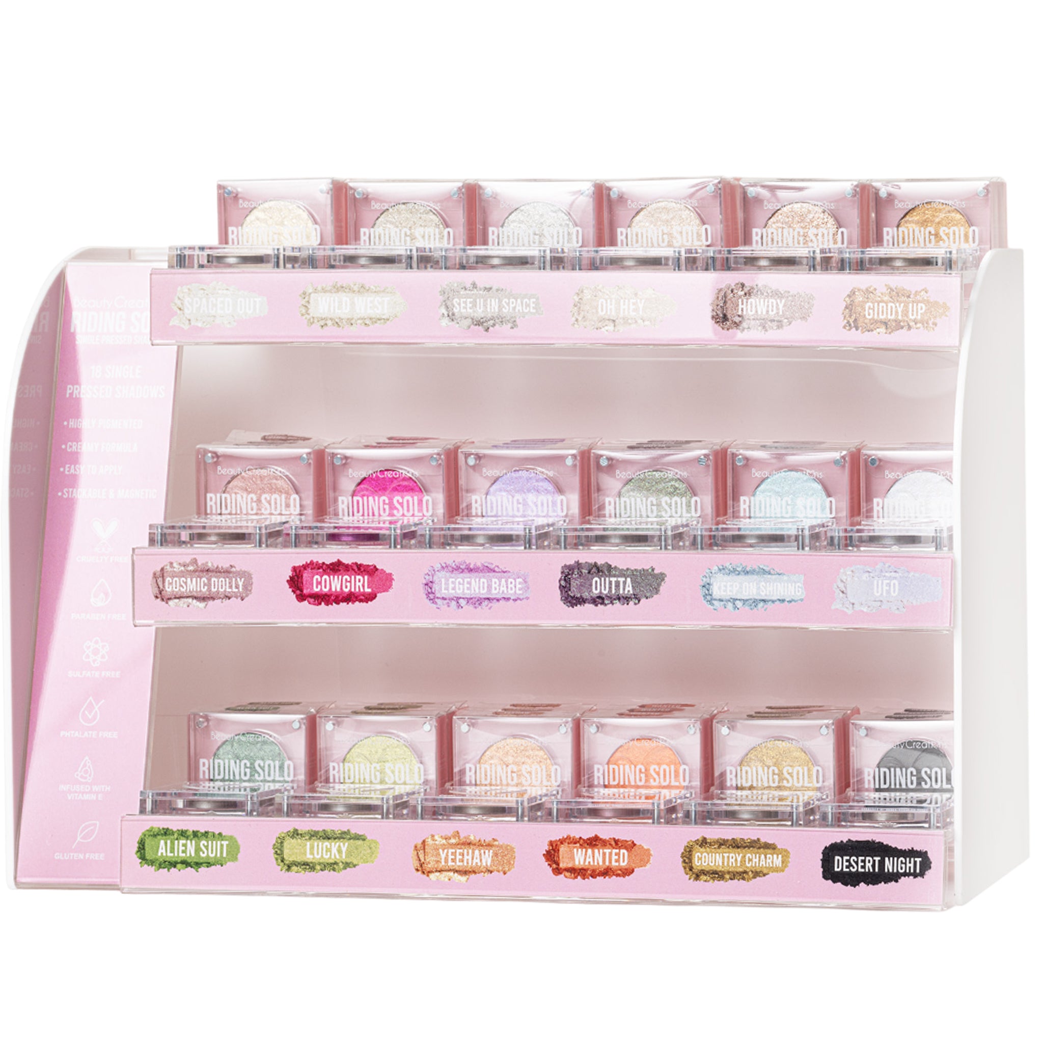 (108-pack) Beauty Creations Riding Solo Single Pressed Shadow Assorted