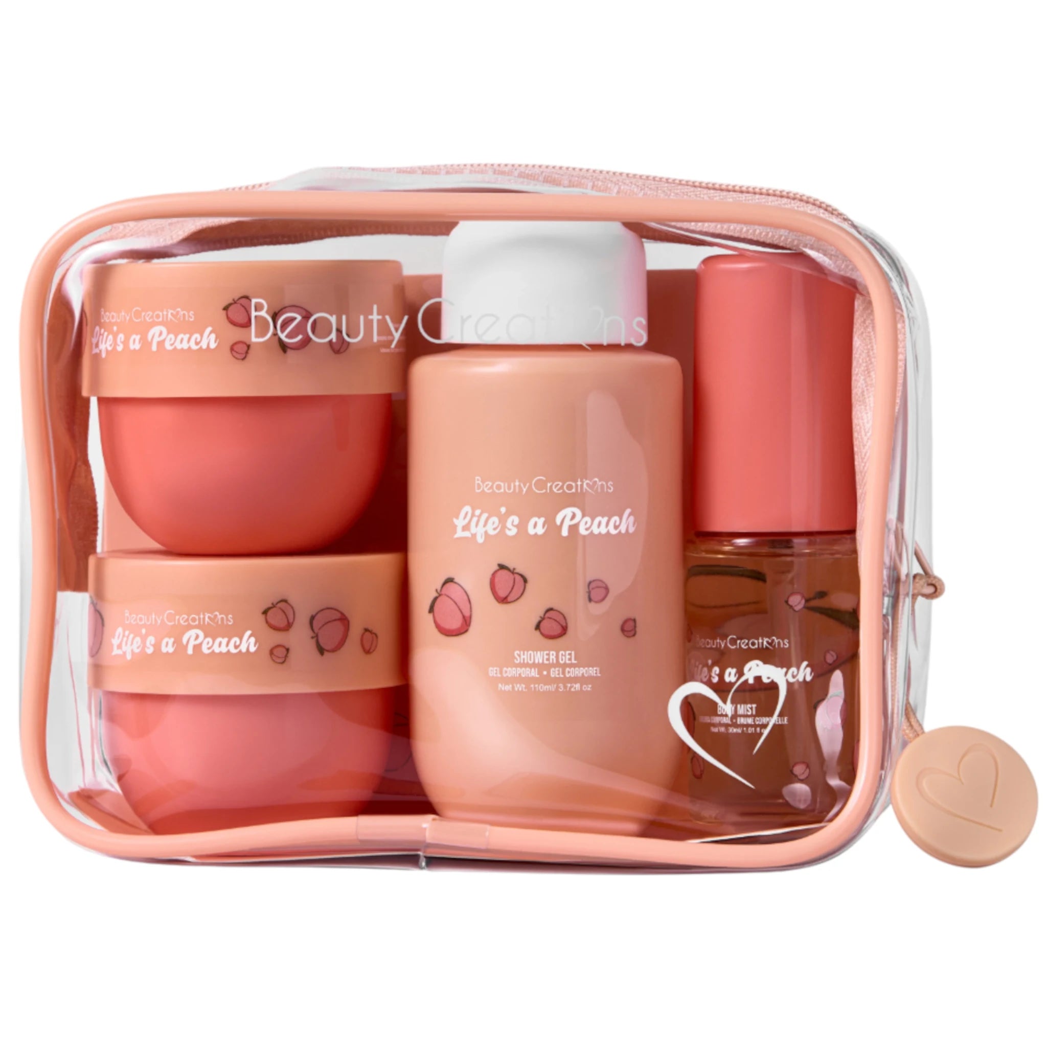 (12-pack) Beauty Creations Sweet Dose Fruity Travel Life-s a Peach (Set)