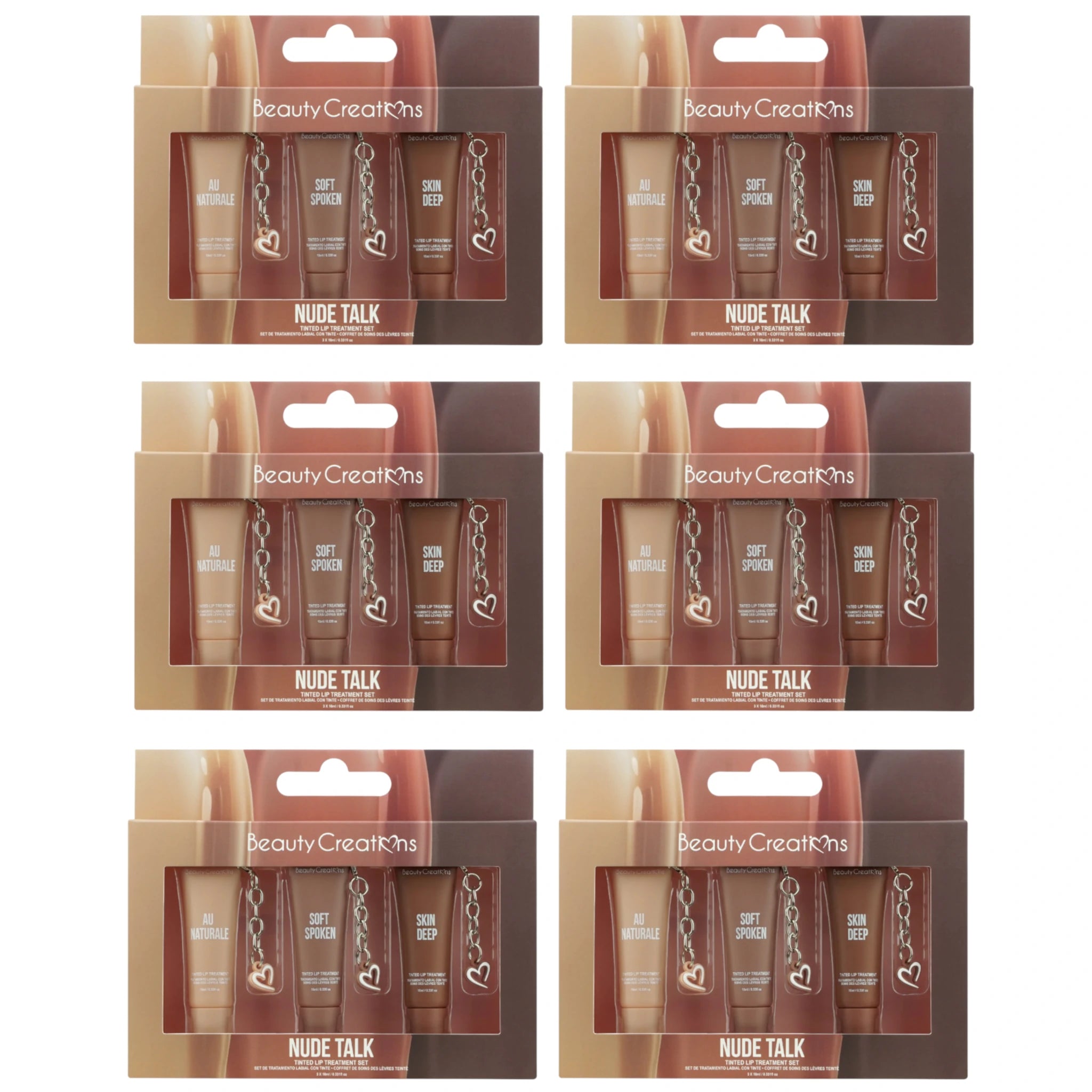 (6-pack) Beauty Creations Tinted Lip Treatment Nude Talk (Set)