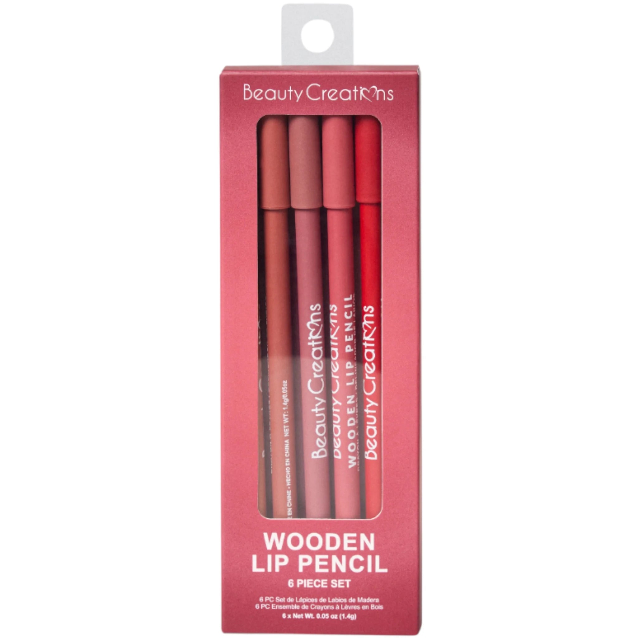 (12-pack) Beauty Creations Wooden Lip Pencil Wine (Set) - Thumbnail 2