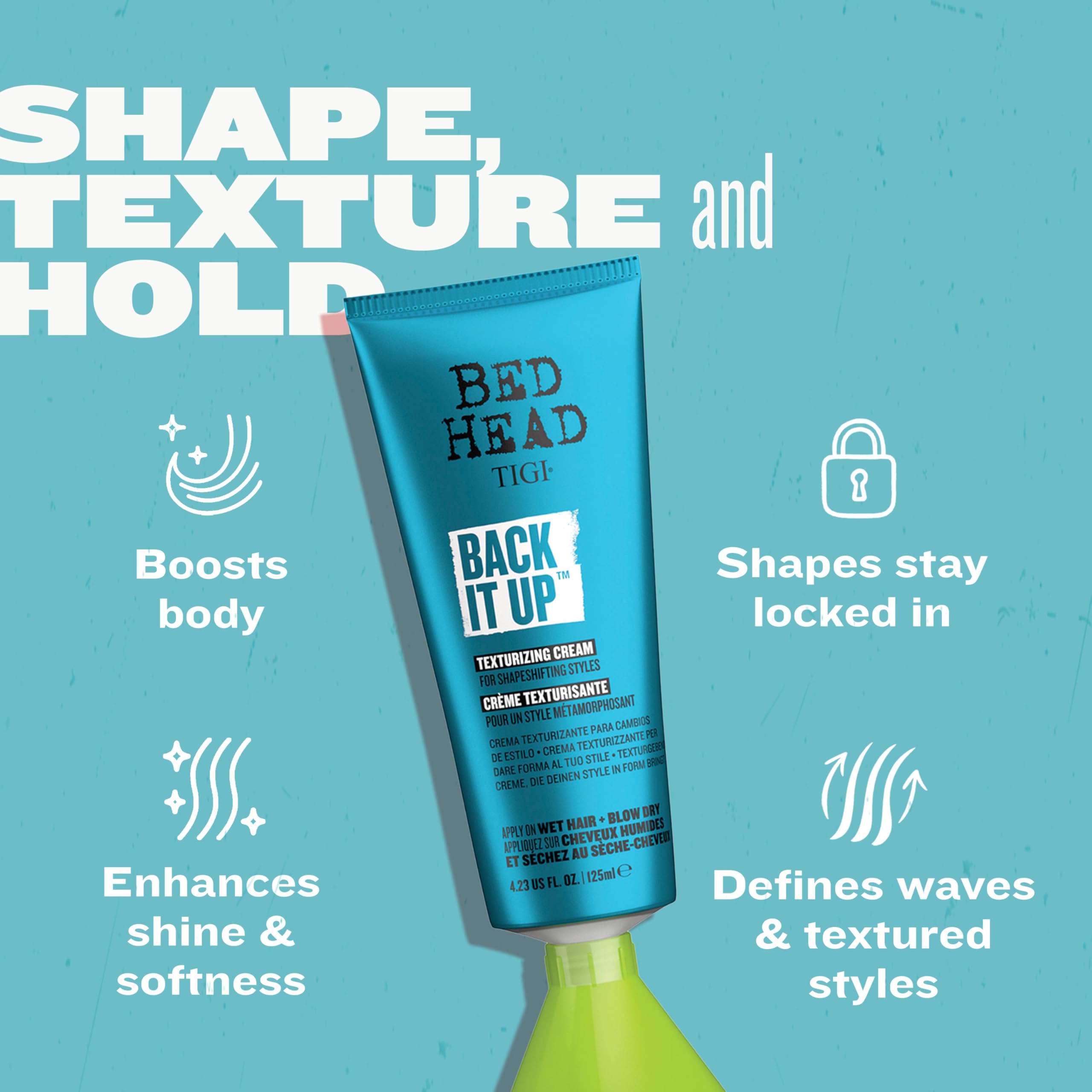 Tigi Bed Head Back It Up Texturizing Cream for Shape and Texture 4.23 Fl Oz - Thumbnail 2