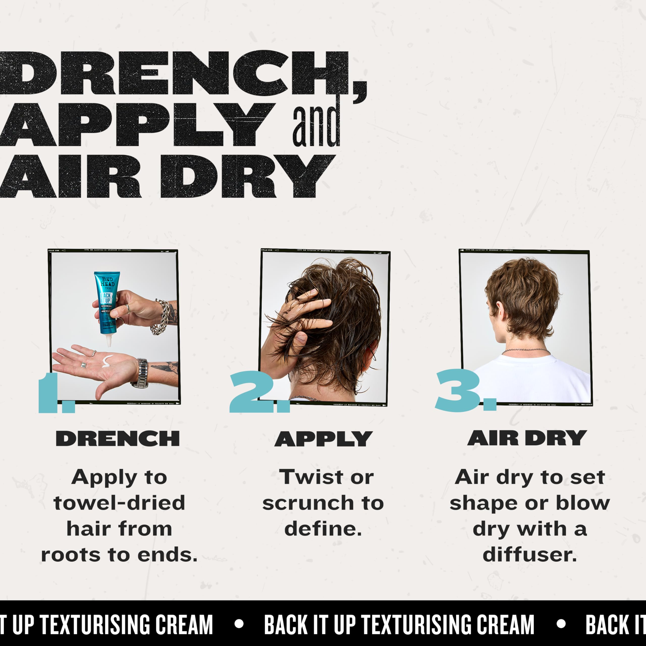 Tigi Bed Head Back It Up Texturizing Cream for Shape and Texture 4.23 Fl Oz - Thumbnail 3