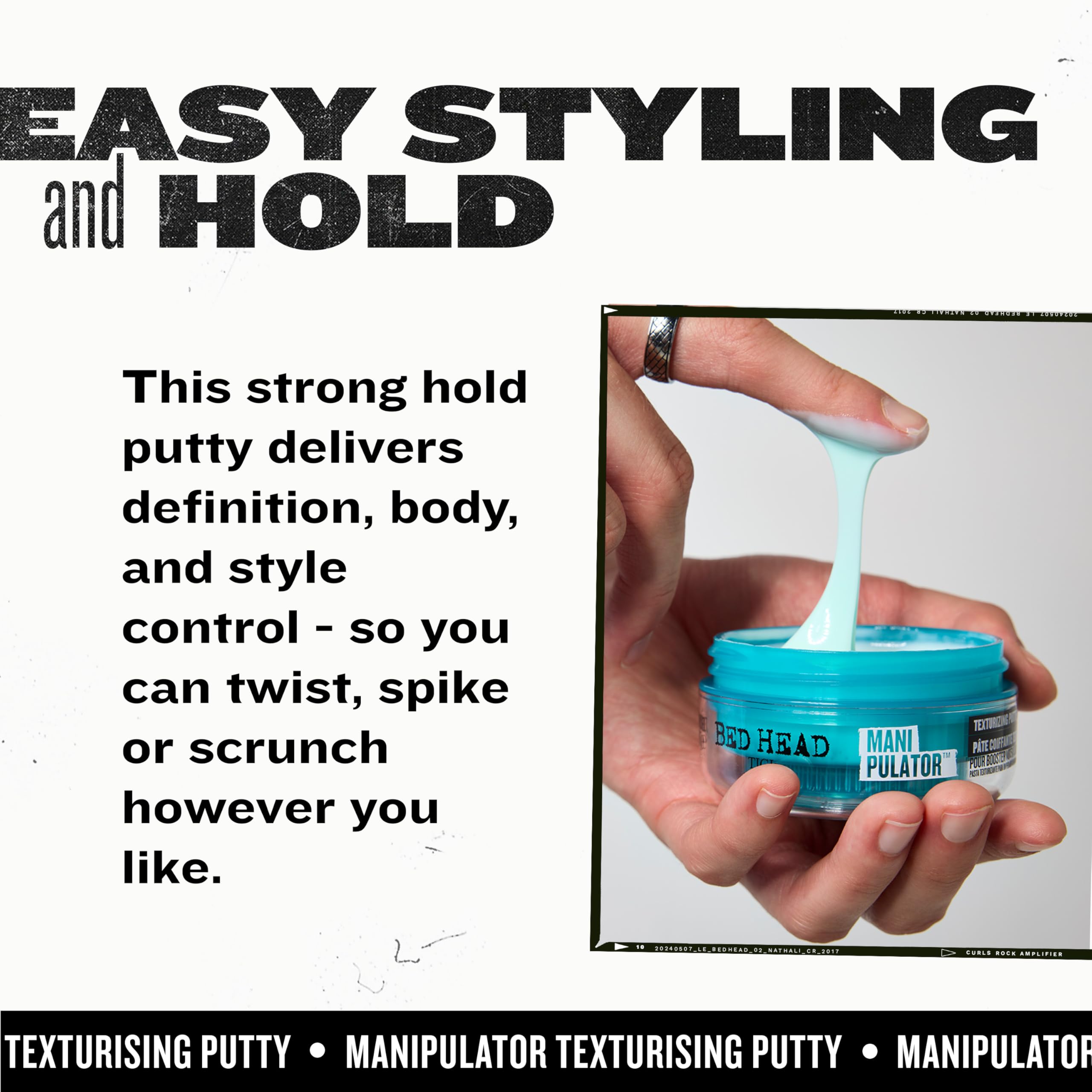 Tigi Bed Head Manipulator Texturizing Putty Firm Hold Styling Putty for Short - Thumbnail 3