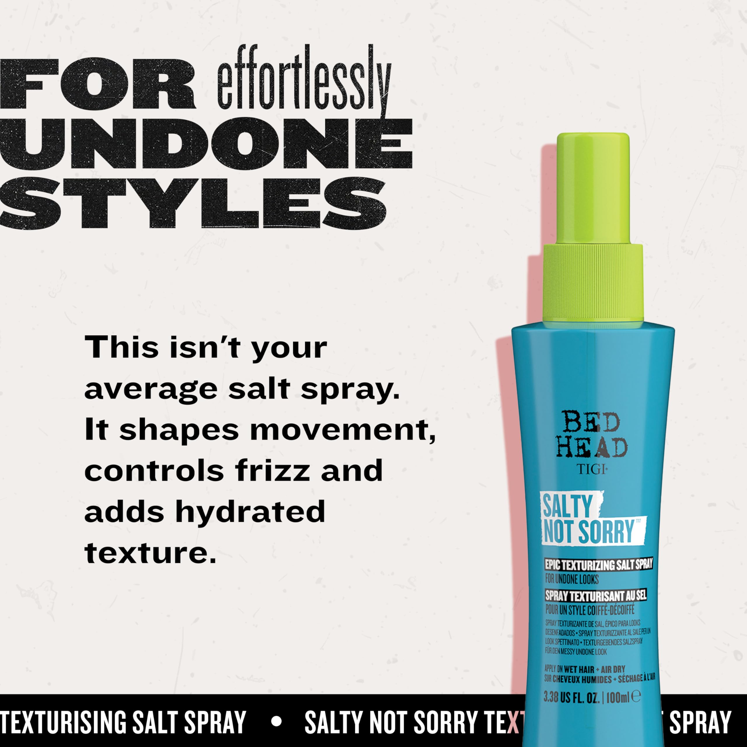 Tigi Bed Head Salty Not Sorry Texturizing Salt for Natural Undone Hairstyles - Thumbnail 3