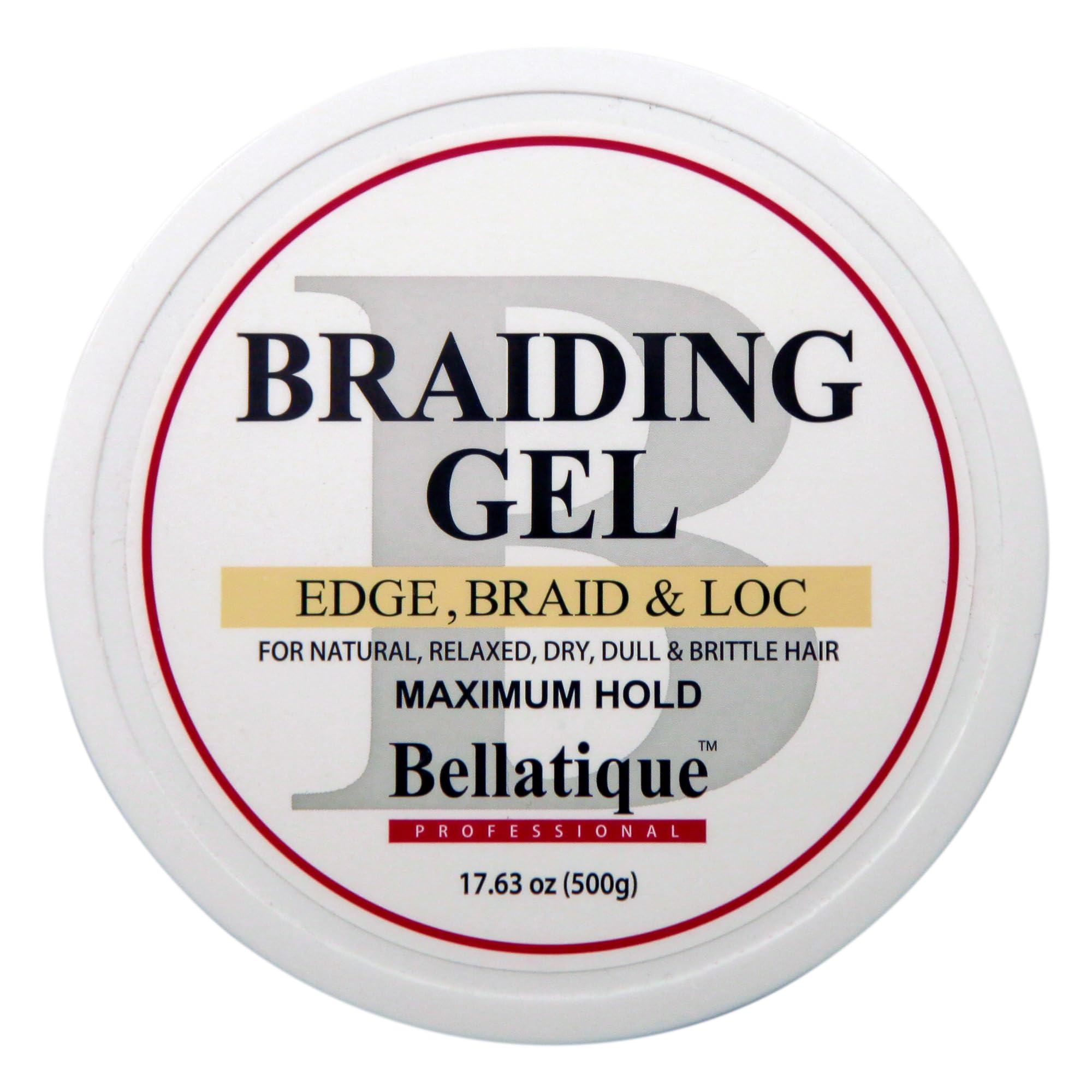 Bellatique Professional Braiding Gel Maximum Hold for Natural Relaxed Dry Dull