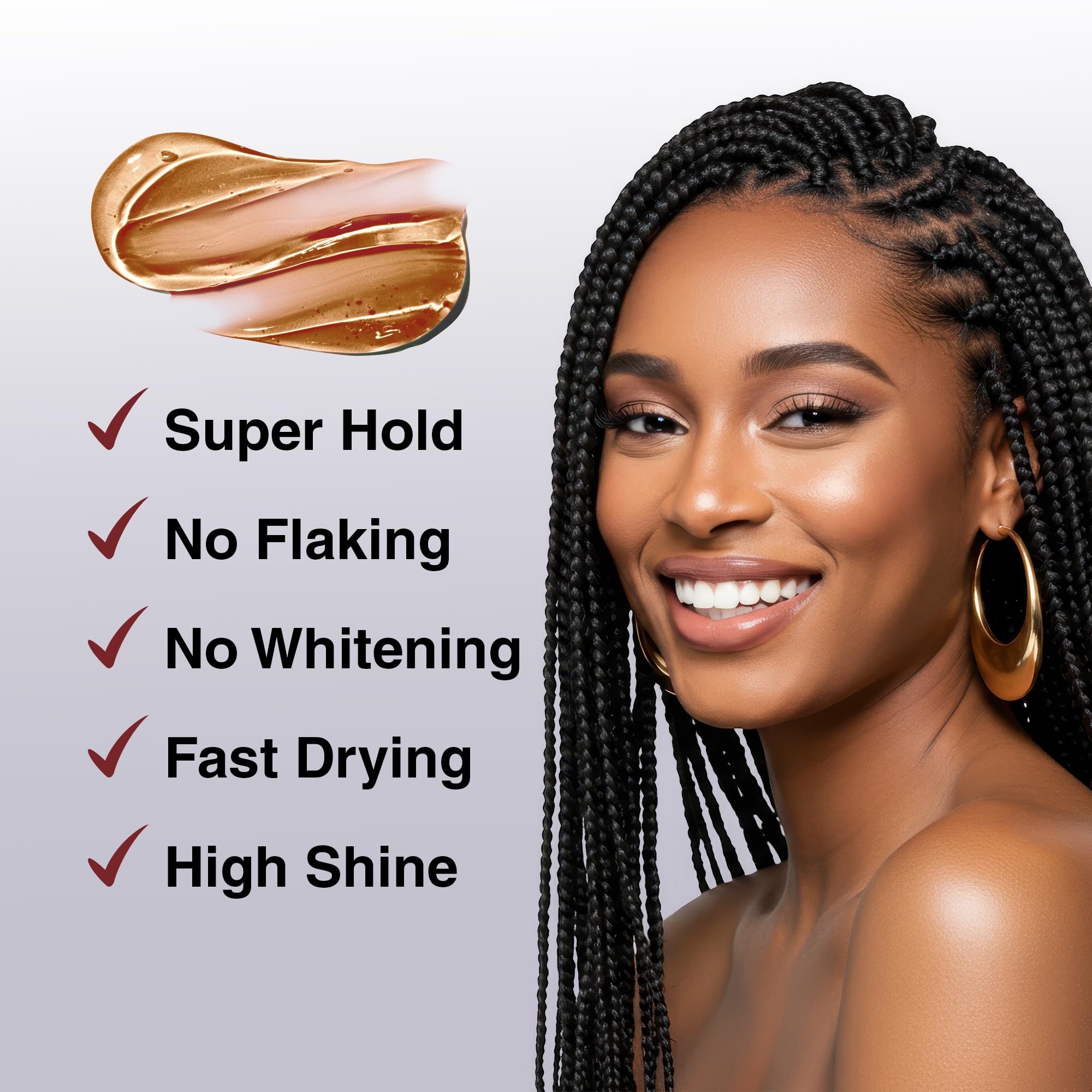 Bellatique Edge Braid Loc Maximum Hold Edge Control Braiding Gel Natural - Thumbnail 3