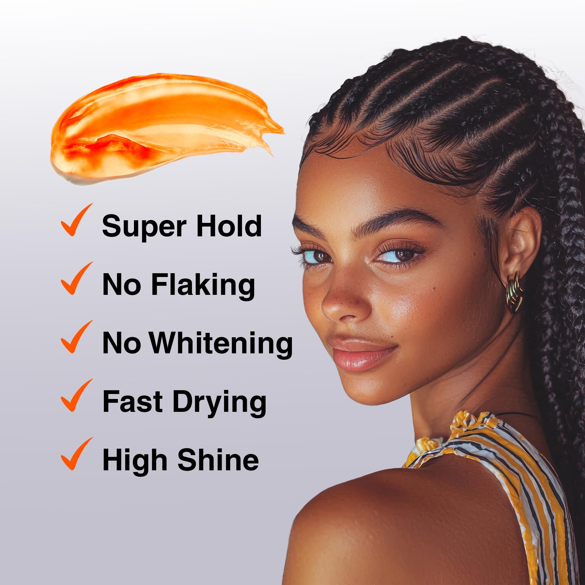 Bellatique Gold Braiding Gel Maximum Hold for Loc Twist No Flaking No Whitening - Thumbnail 3