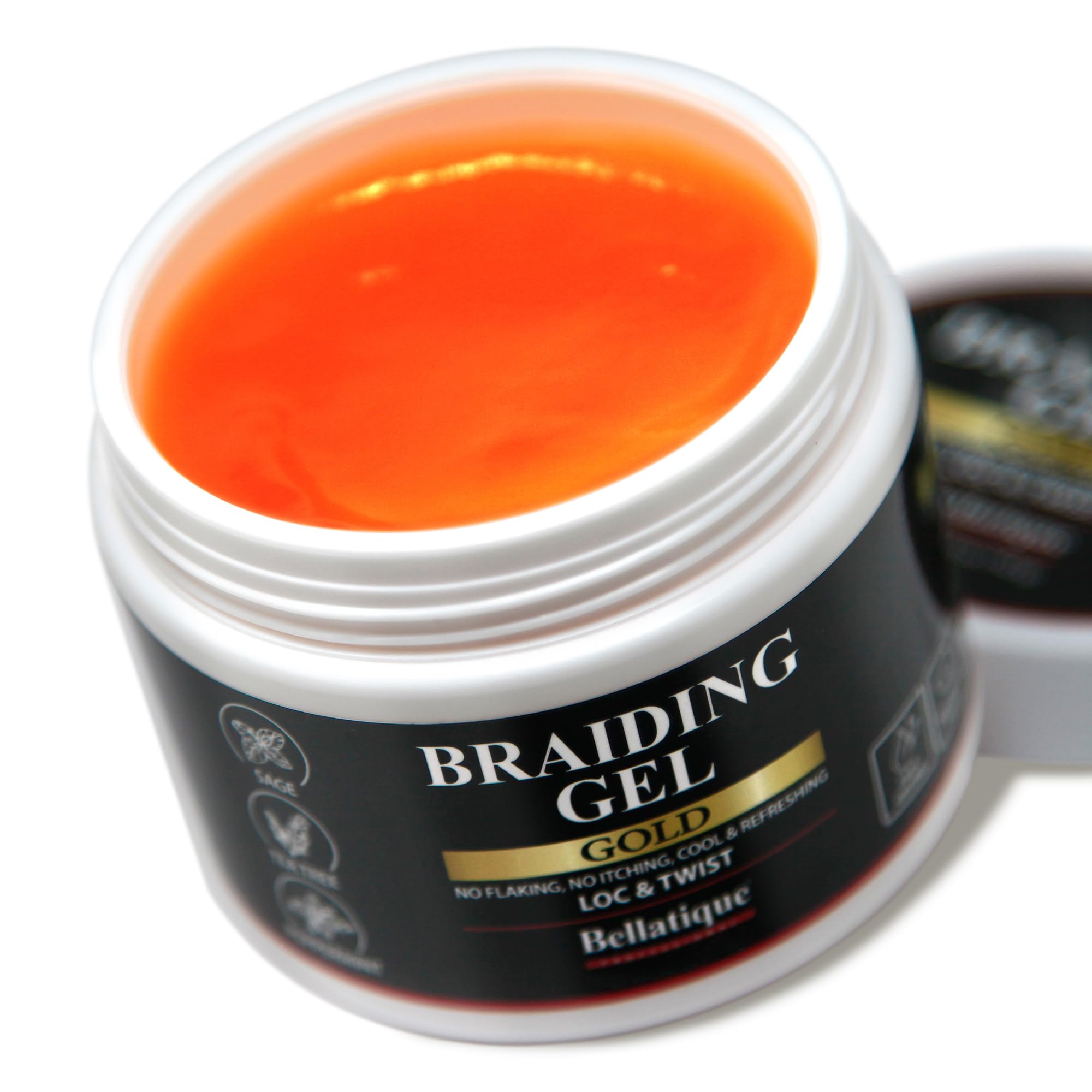 Bellatique Gold Braiding Gel Maximum Hold for Loc Twist No Flaking No Whitening - Thumbnail 2