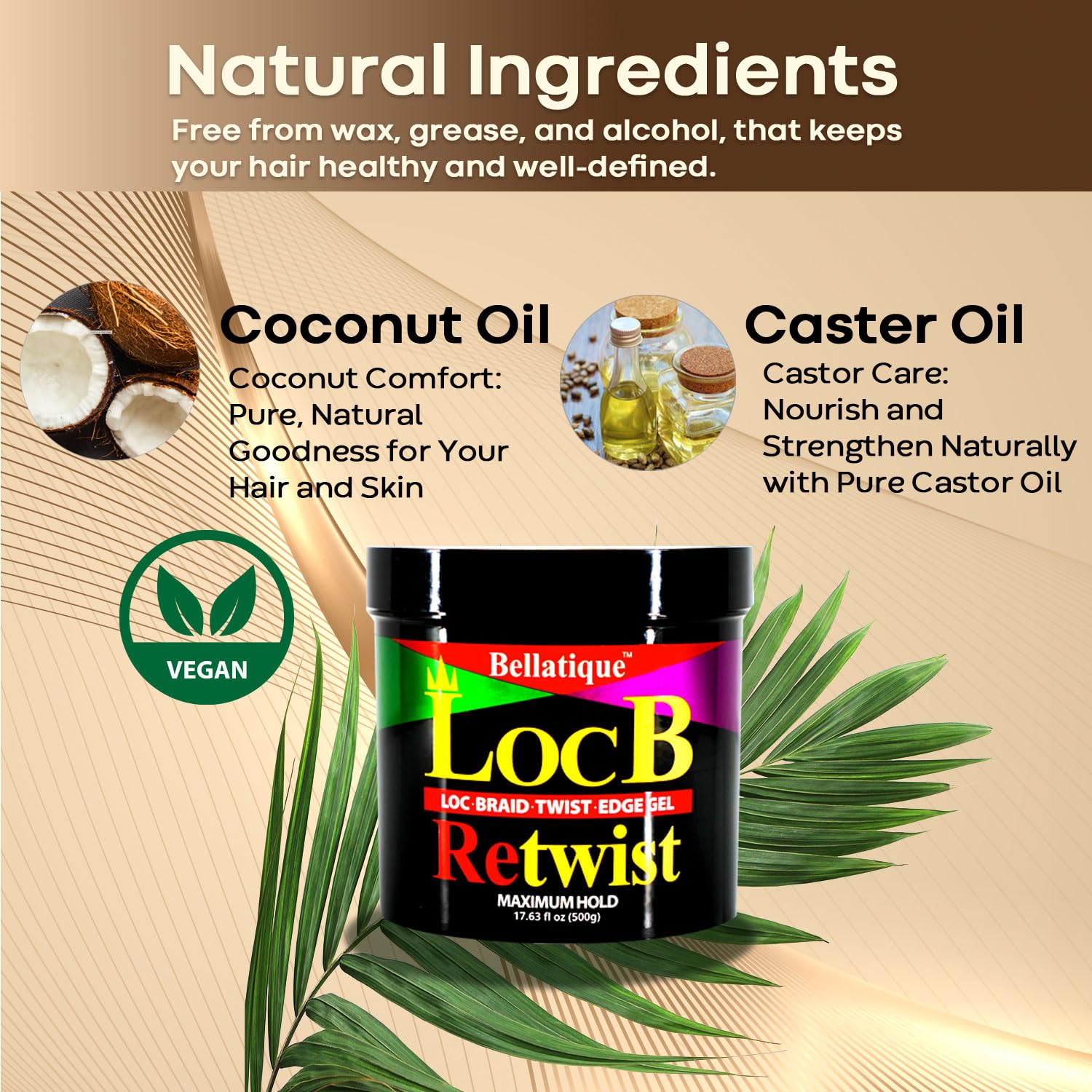 Loc B Retwist Loc Braid Twist Edge Gel for Natural Relaxed Dry Dull Brittle - Thumbnail 3