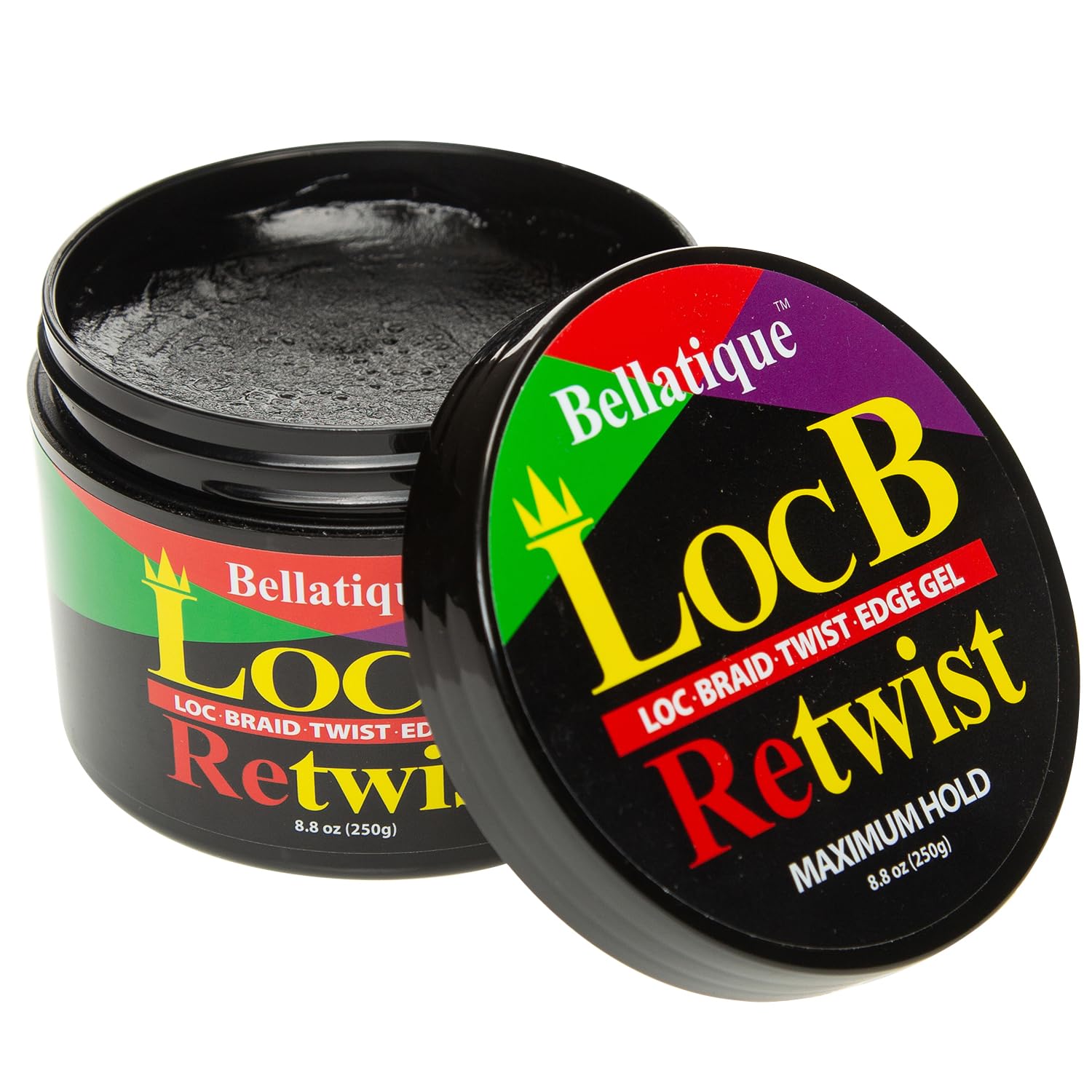 Loc B Retwist Loc Braid Twist Edge Gel for Natural Relaxed Dry Dull Brittle - Thumbnail 3