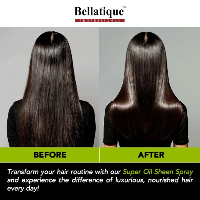 Bellatique Super Oil Sheen Super Shine. Lightweight Hydrating Anti Frizz Non - Thumbnail 3