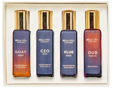 BELLAVITA LUXURY(M)(W/B)4PC MINI SET(3x20ml edp sp)(CEO MAN,KLUB,GOAT)(OUD 20ml Parfum)