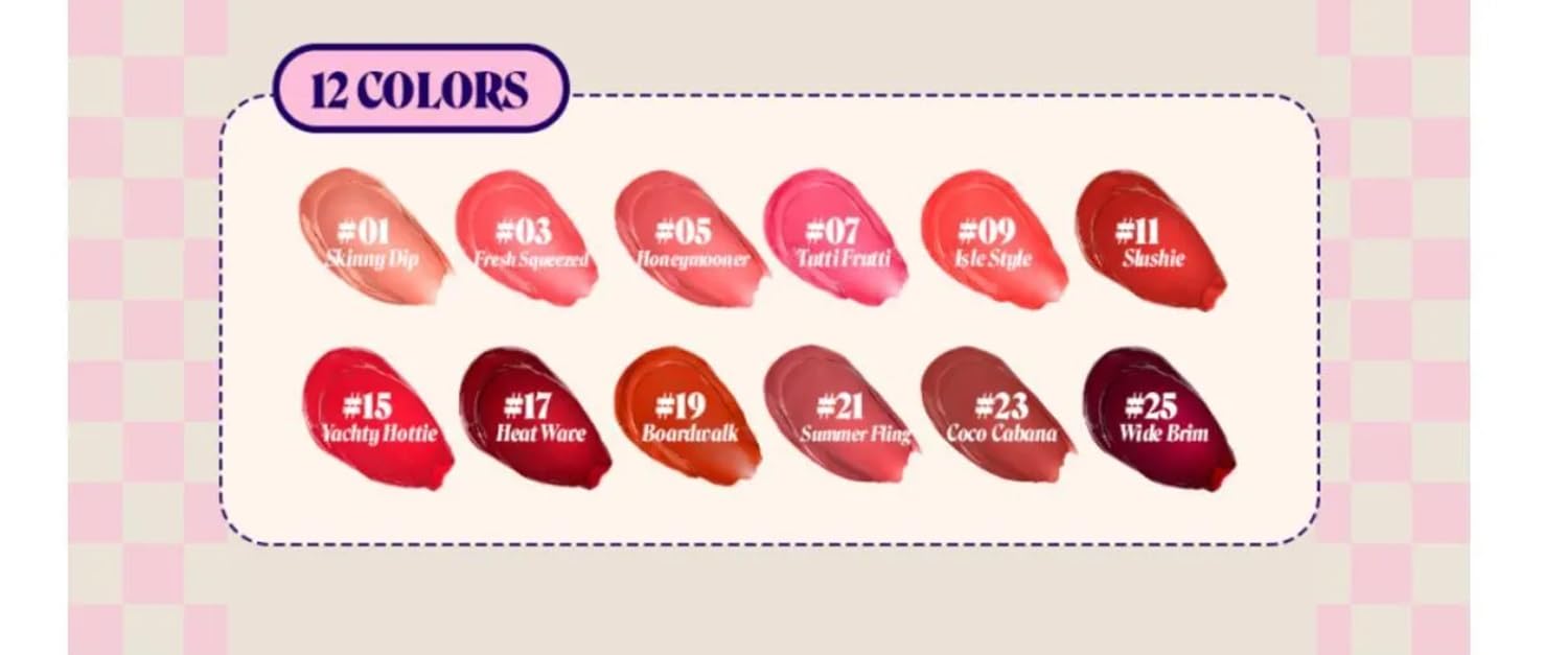 Benefit Splashtint Moisturizing Dewy Lip Tint #1 Skinny Dip 0.2 oz