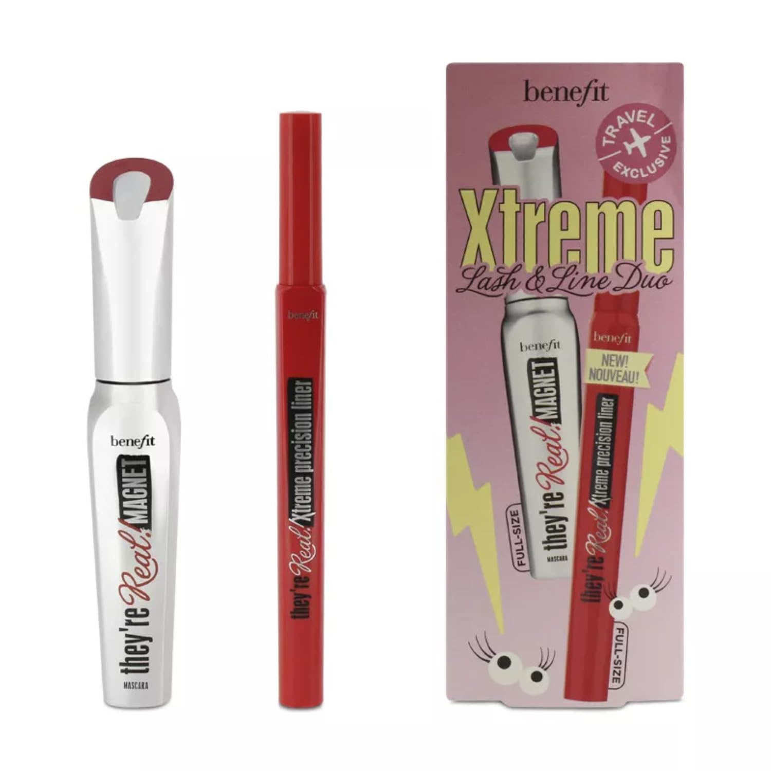 Benefit They're Real! Xtreme Lash and Line Black Mascara Eyeliner Duo Set 0.3 oz - Thumbnail 3