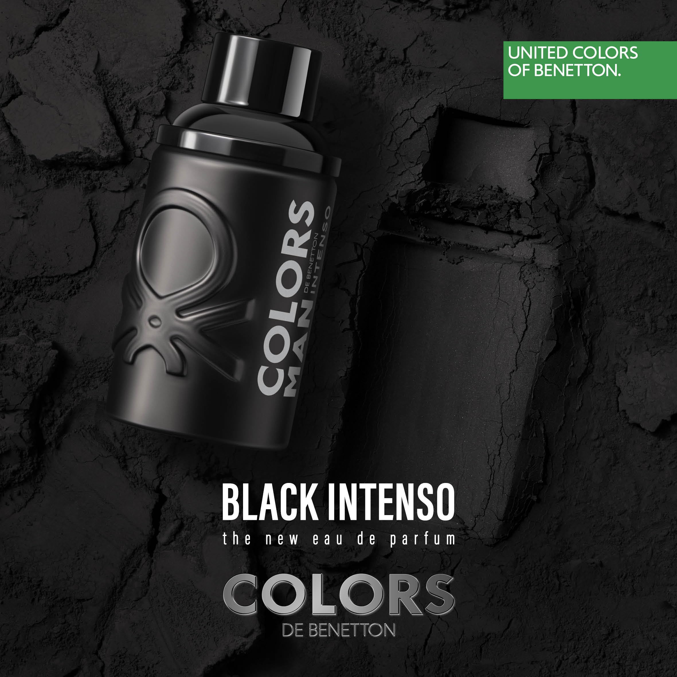 Benetton Colors Black Intenso For Men EDP 3.4 oz