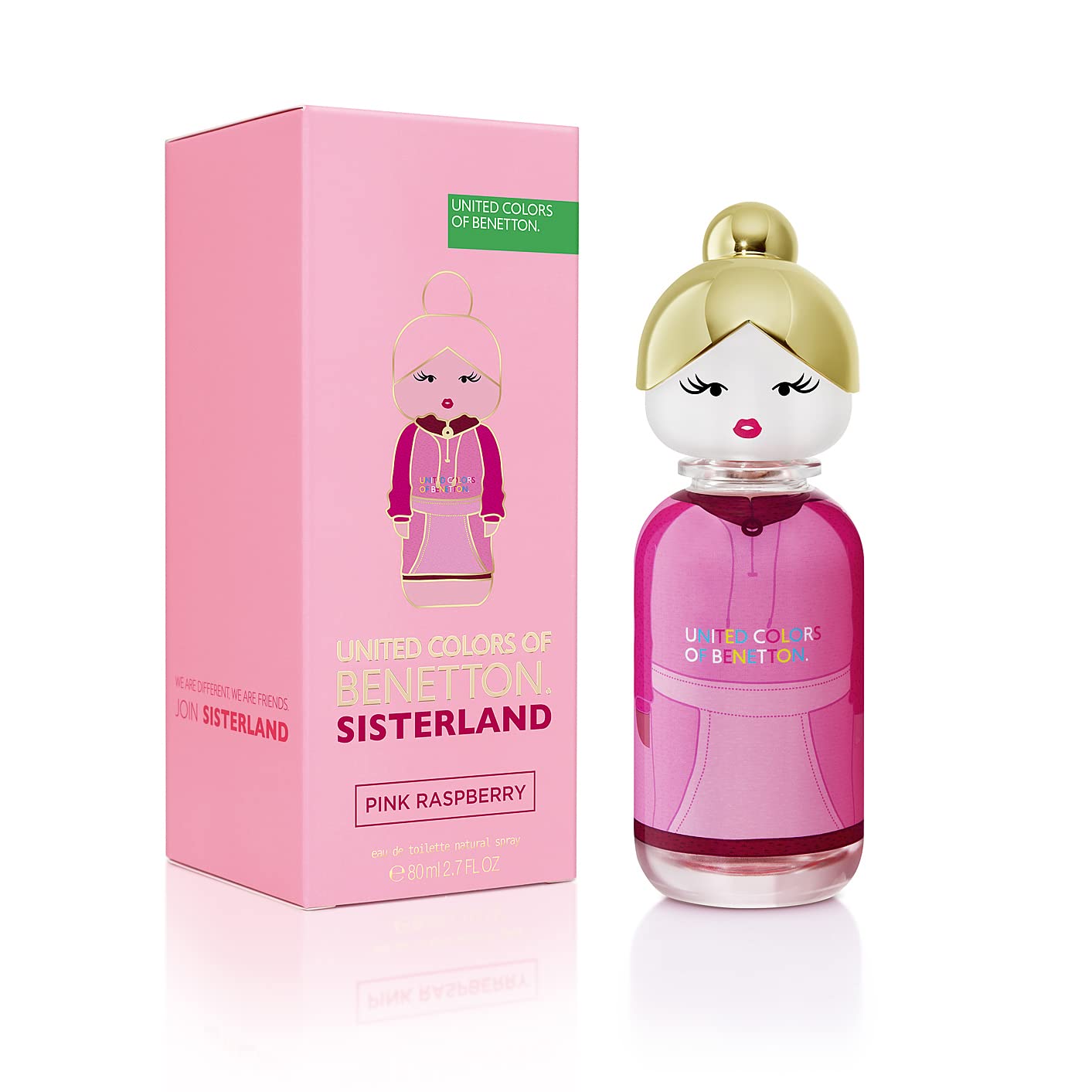 Benetton Sisterland Pink Raspberry 2.7 L Spain 12pcs Bybox EDT - Thumbnail 2