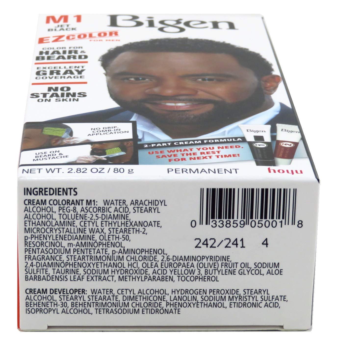 Bigen Ez Color Hair Color Jet Black Kit M1 1 Count For Men - Thumbnail 2