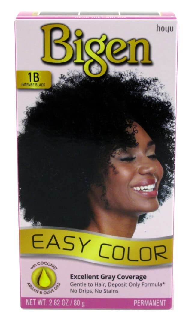 Bigen Easy Color Permanent Hair Dye With Aloe Olive Oil Intense Black 2.82 oz - Thumbnail 3