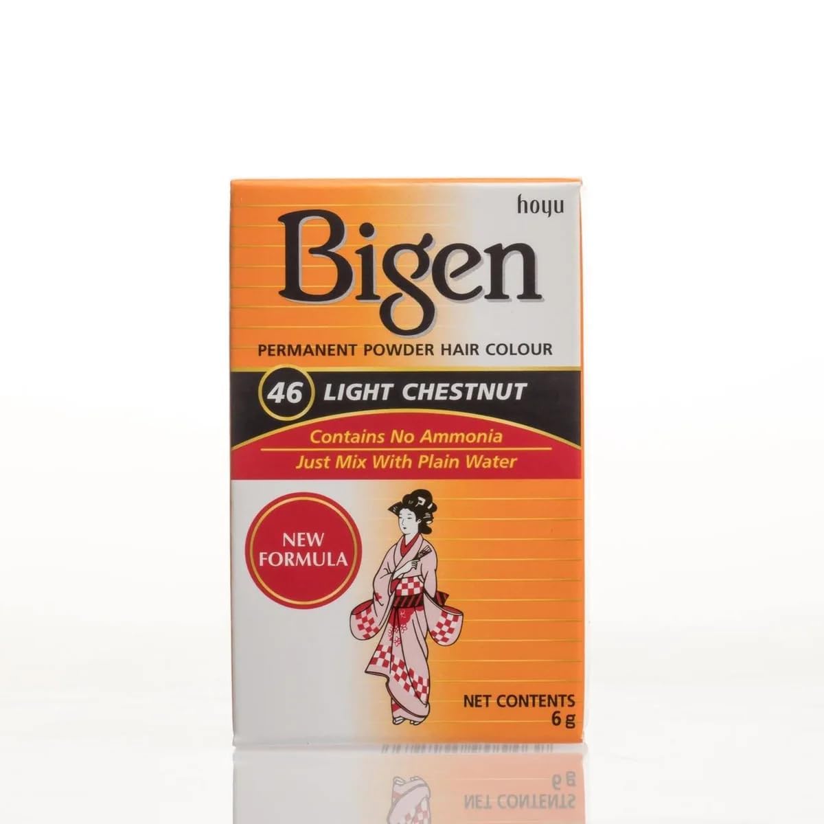 Bigen Permanent Powder Hair Color 46 Light Chestnut 0.21 oz - Thumbnail 2