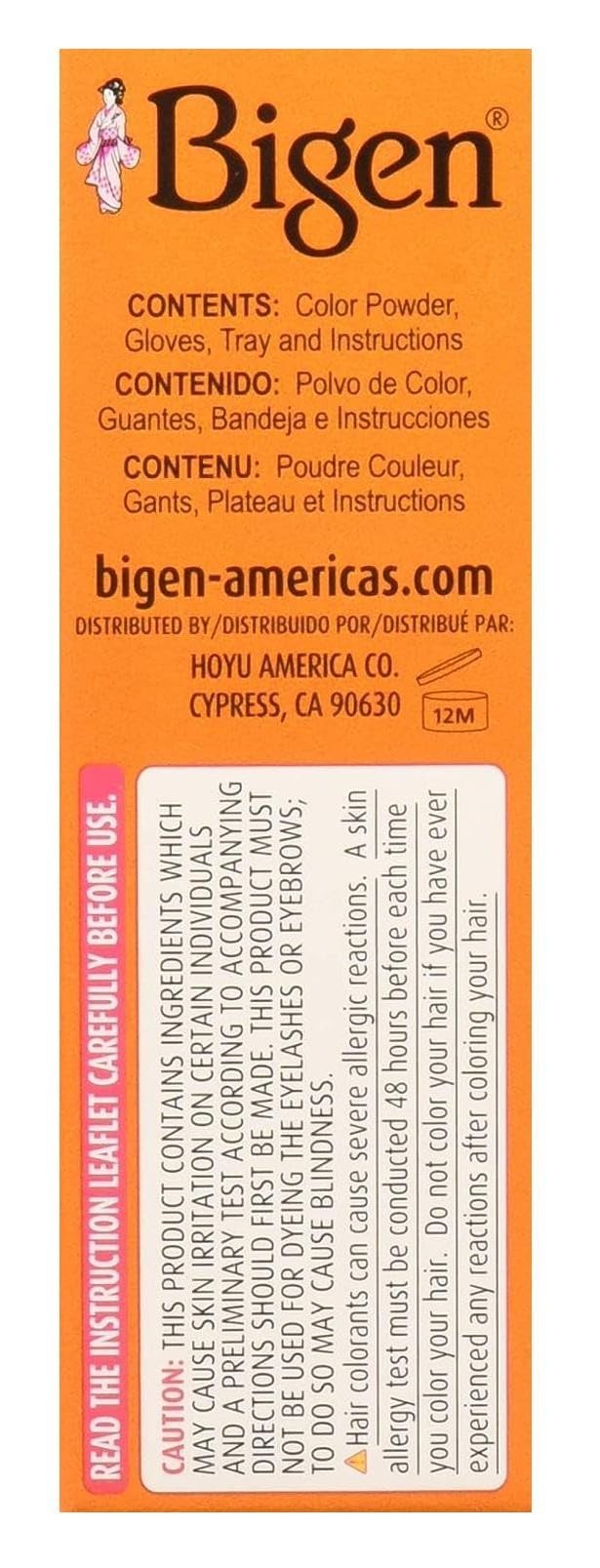 Bigen Permanent Powder Hair Color 46 Light Chestnut 0.21 oz