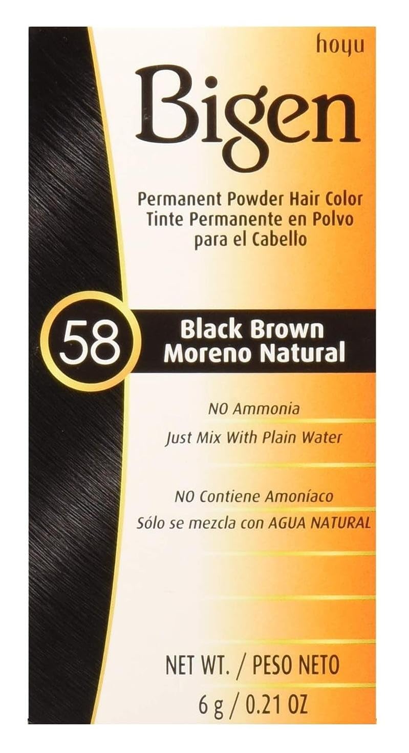 Bigen Hair Color 58 Black Brown . 0.21 oz - Thumbnail 2