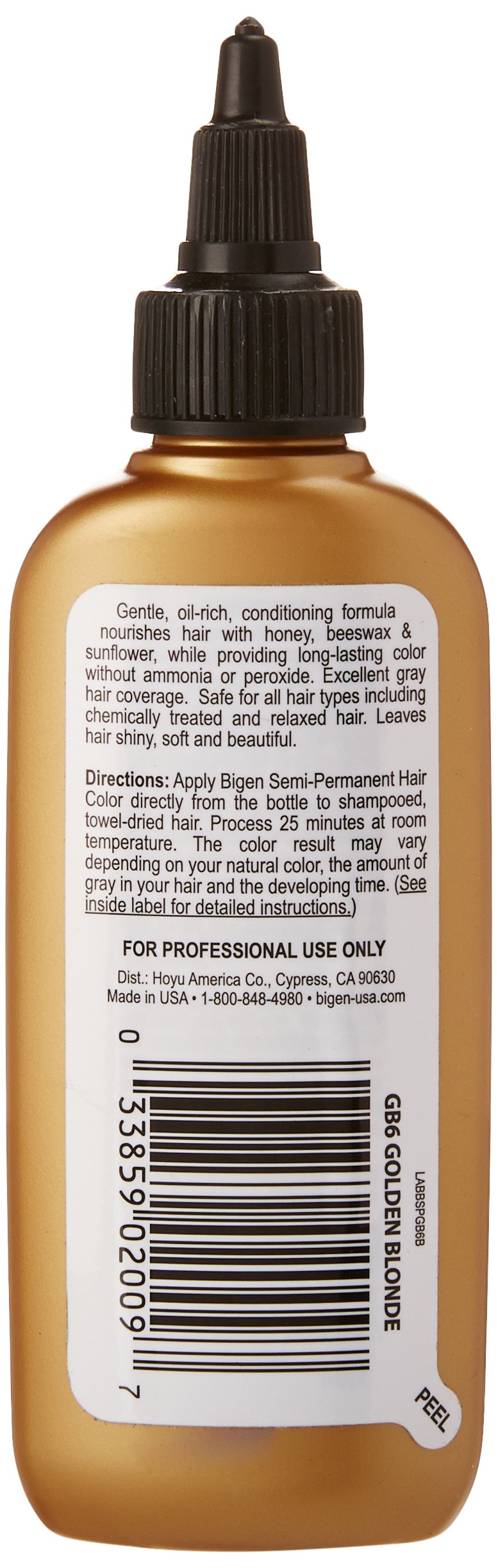 Bigen Semi Permanent Hair Color Bspgb6 Golden Blonde 3 Fl Oz - Thumbnail 2