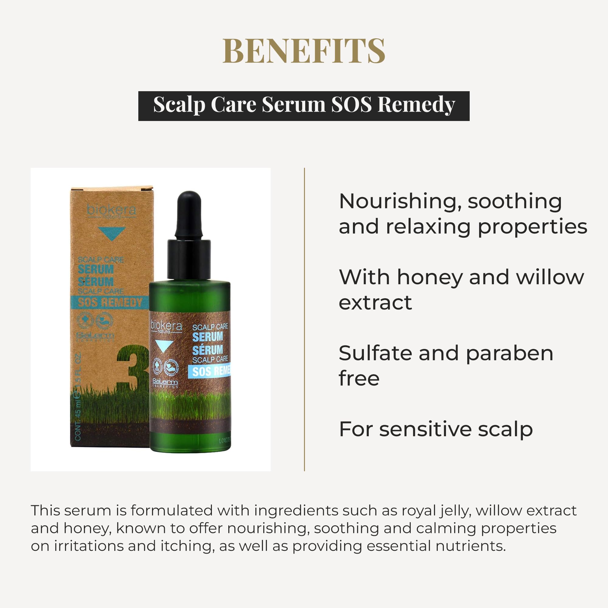 Salerm Sensitive Scalp Serum Scalp Care Sos Remedy Serum Biokera Natura With - Thumbnail 3