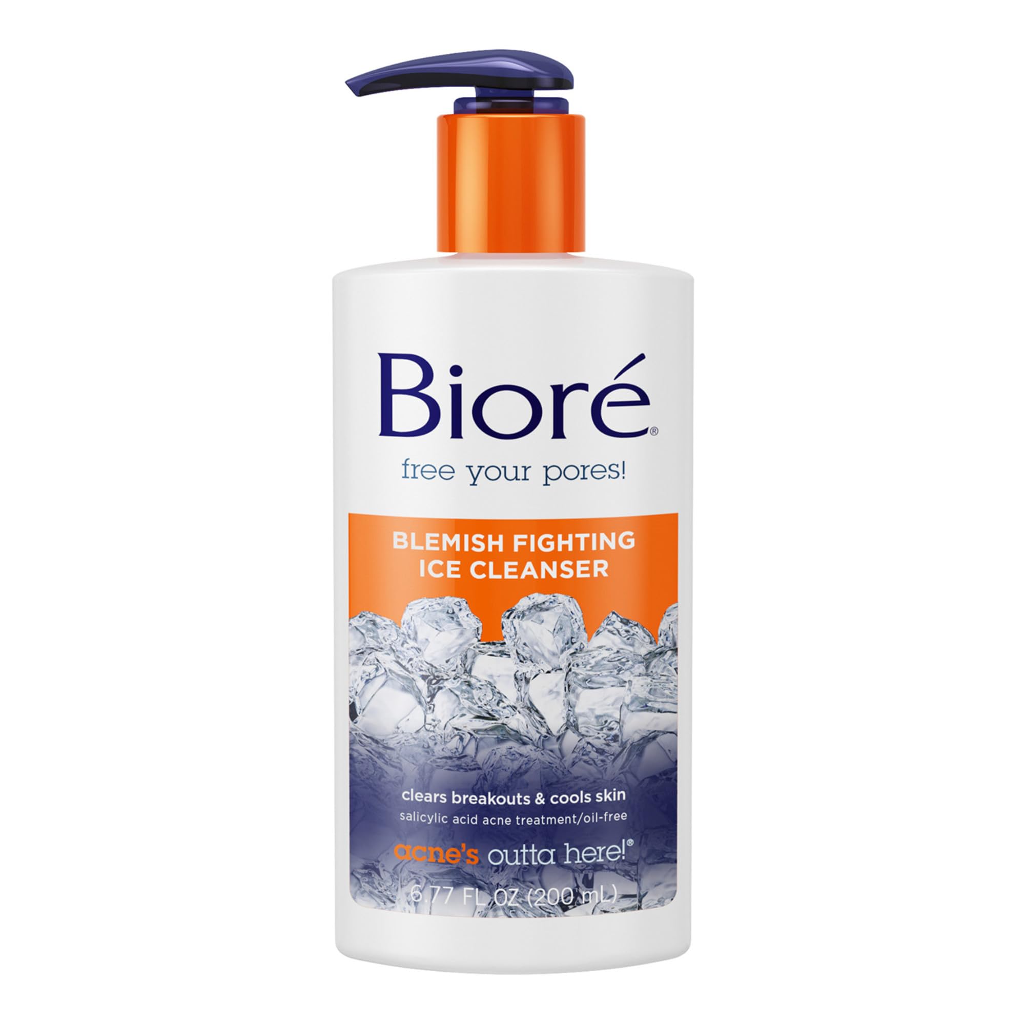 Biore Blemish Fighting Ice Cleanser Face Wash With Salicylic Acid Clears and