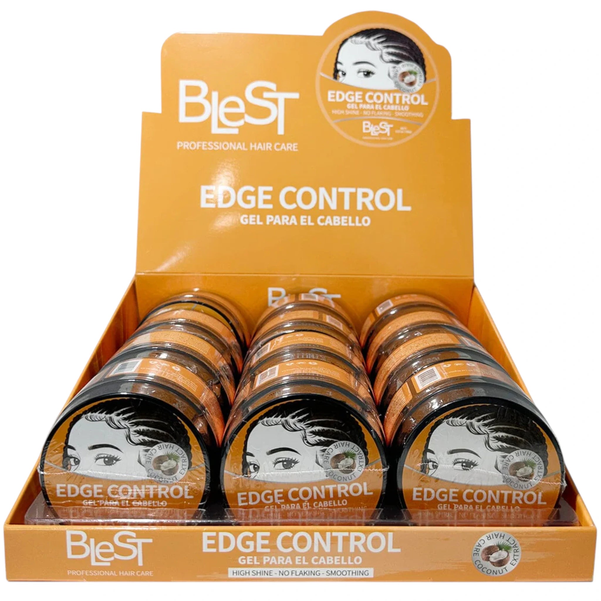 (12-pack) Blest Edge Control Gel Coconut Extract