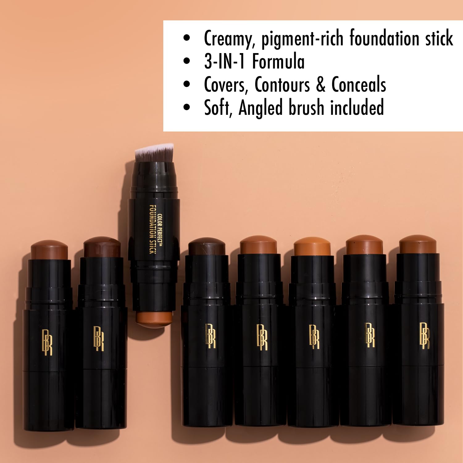 Black Radiance Color Perfect Foundation Stick With Soft Brush Applicator Duo - Thumbnail 3