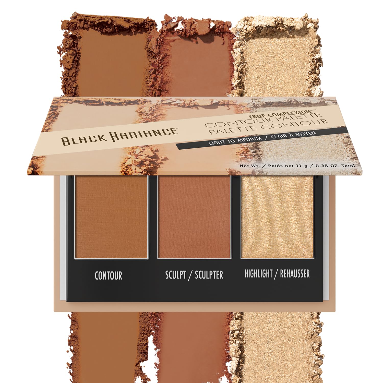Black Radiance True Complexion Contour Palette Light To Medium 0.38 oz