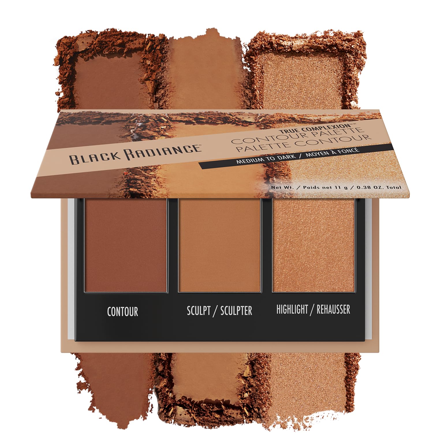 Black Radiance True Complexion Contour Palette Medium To Dark 0.38 oz