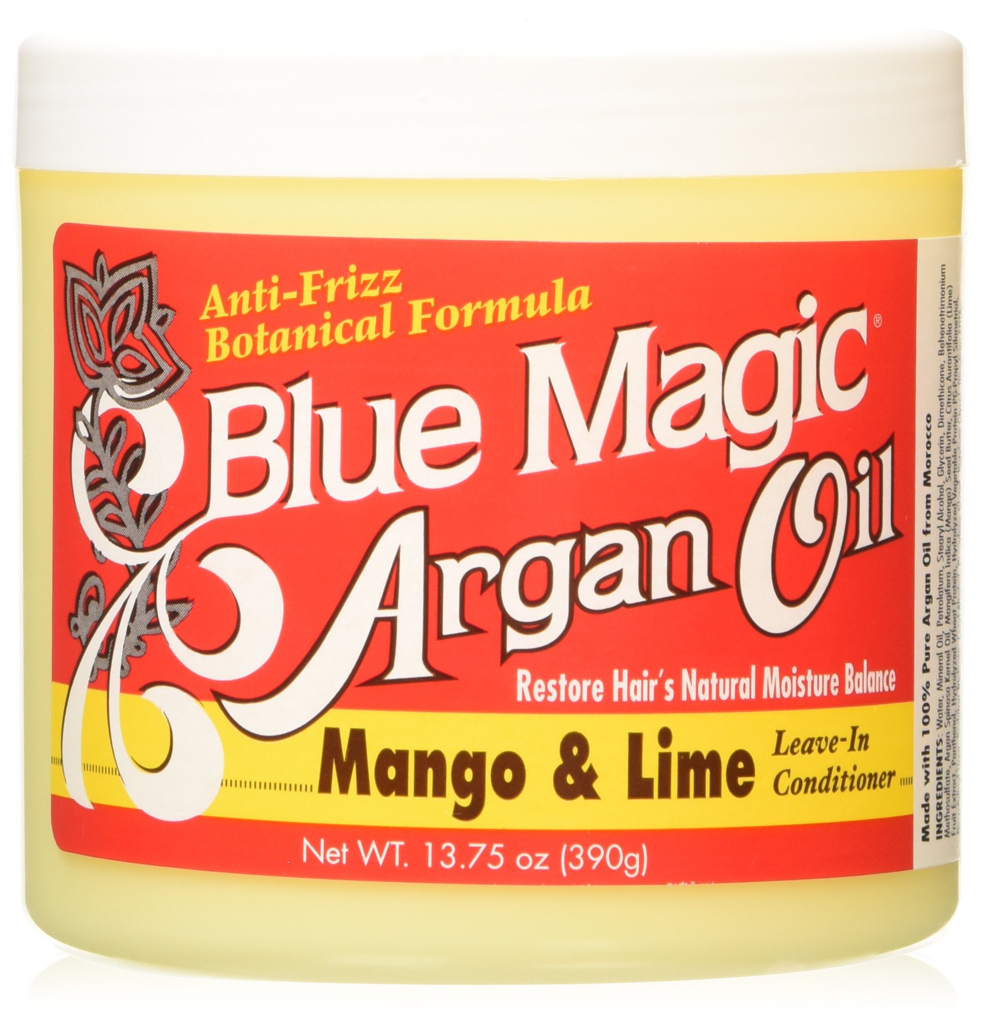 Blue Magic Argan Oil Mango/lime Leave In Conditioner for 1 Pack. 13.75 oz