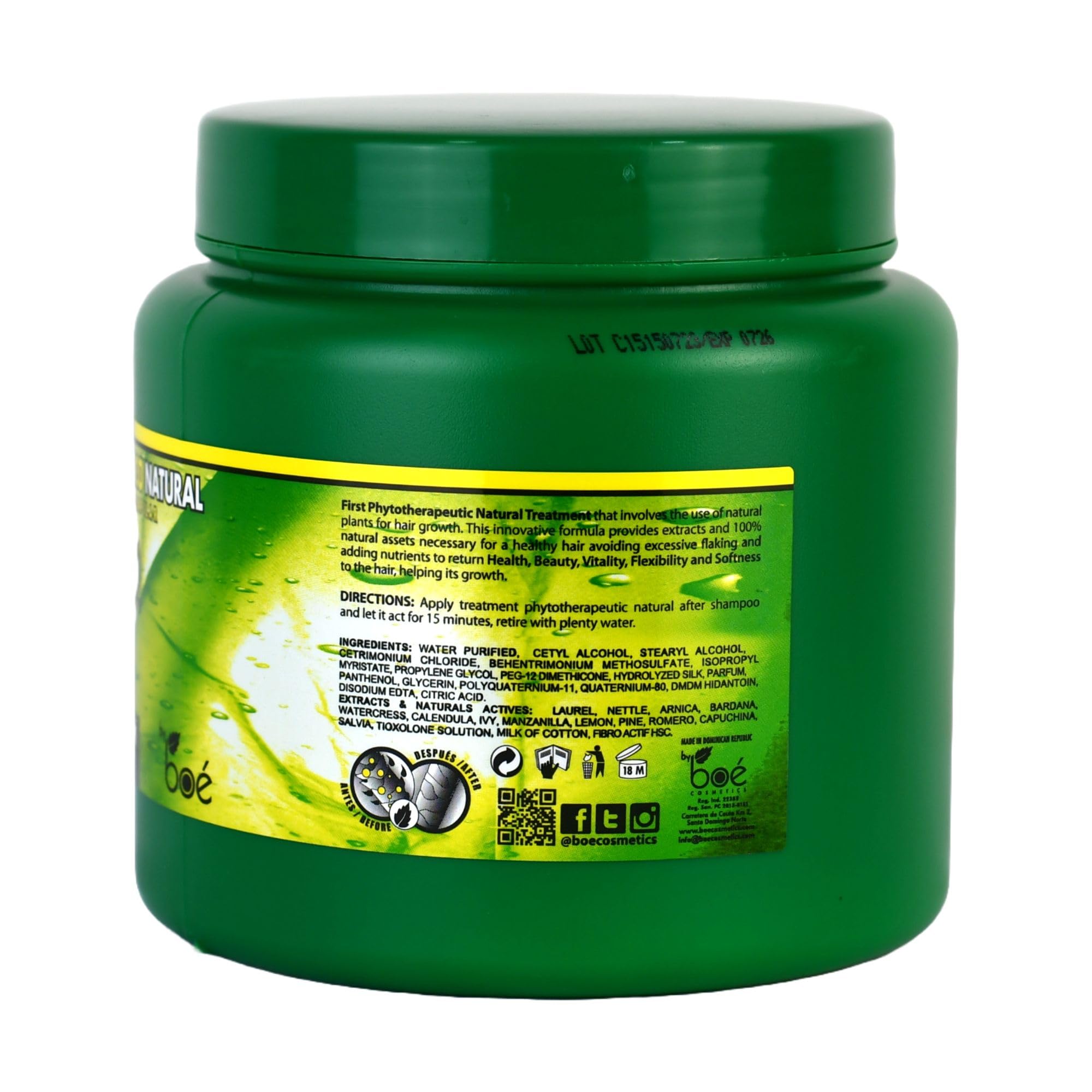 Boe Crece Pelo Natural Phitoterapeutic Treatment 36 oz - Thumbnail 2