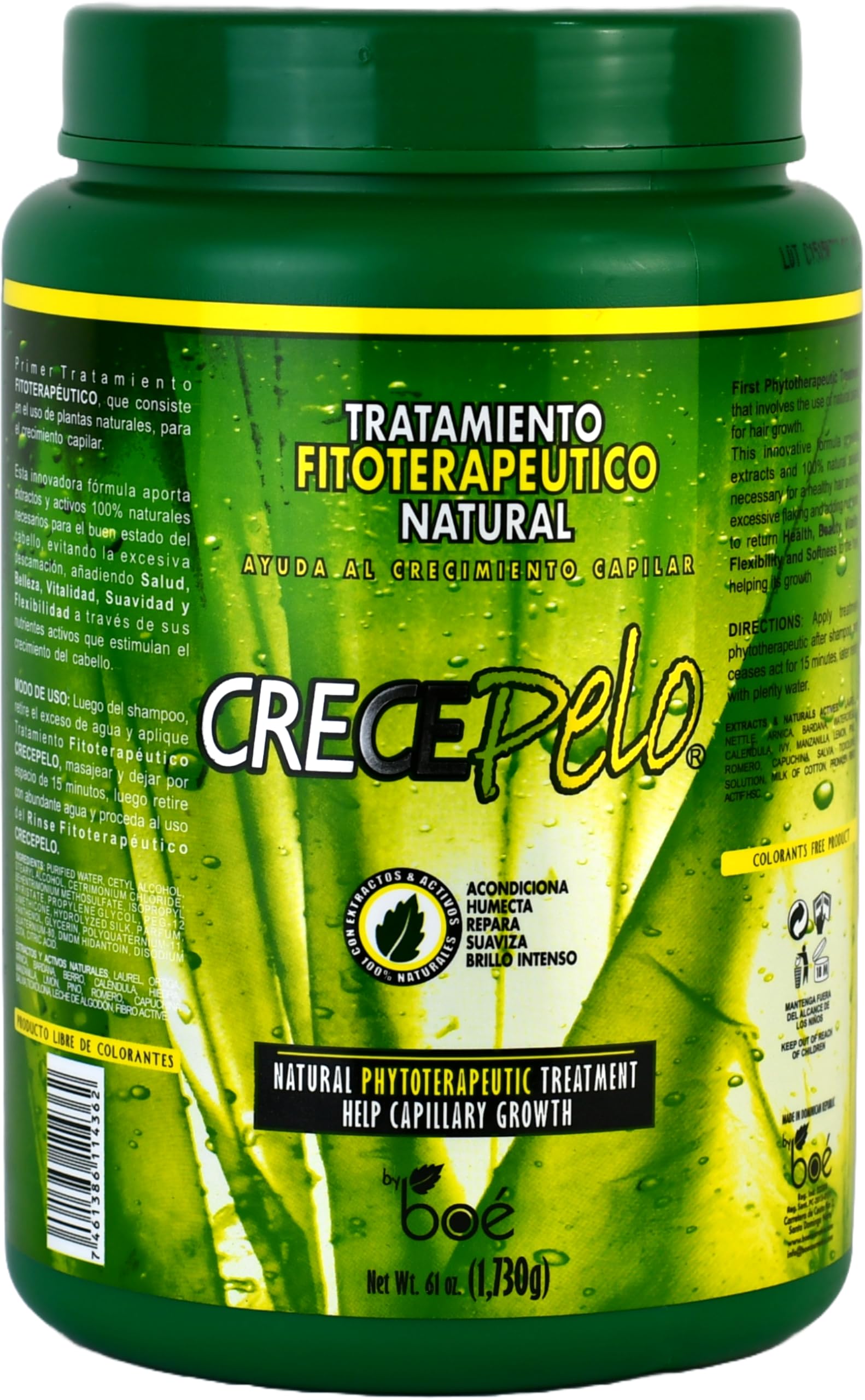 Crece Pelo Natural Phytotherapeutic Hair Growth Treatment Deep Conditioning