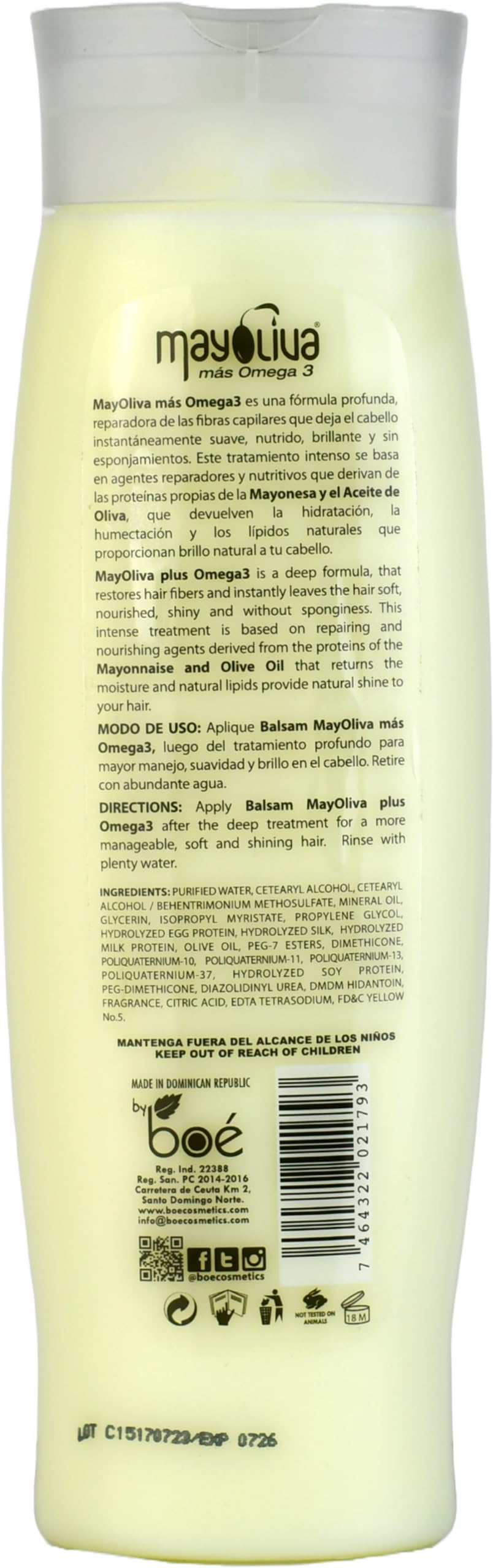 Mayoliva Balsam Suavidad Intensa Deep Conditioning Therapy for Dry Damaged Hair - Thumbnail 3