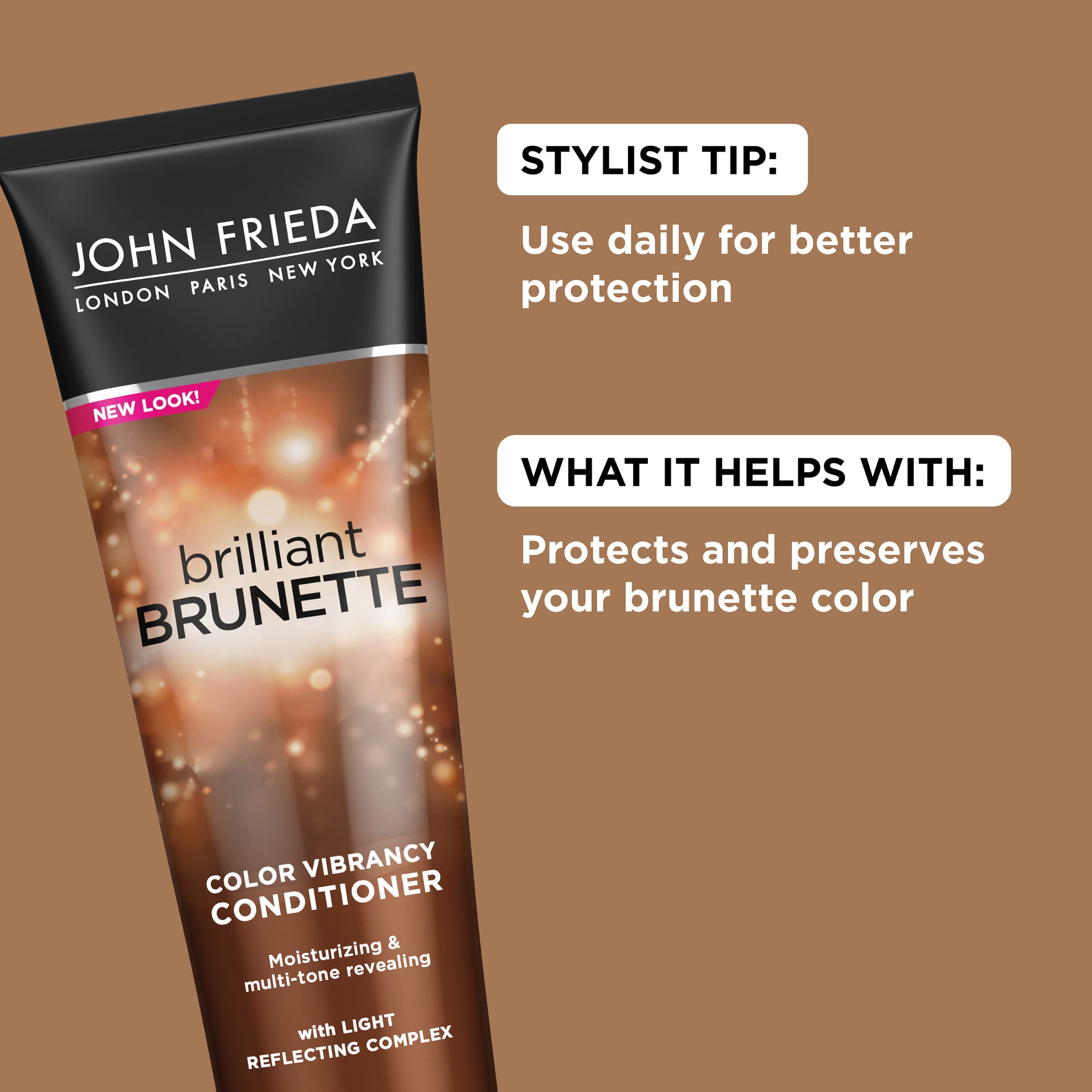 John Frieda Brilliant Brunette Color Boosting Conditioner Enhances and Protects - Thumbnail 3