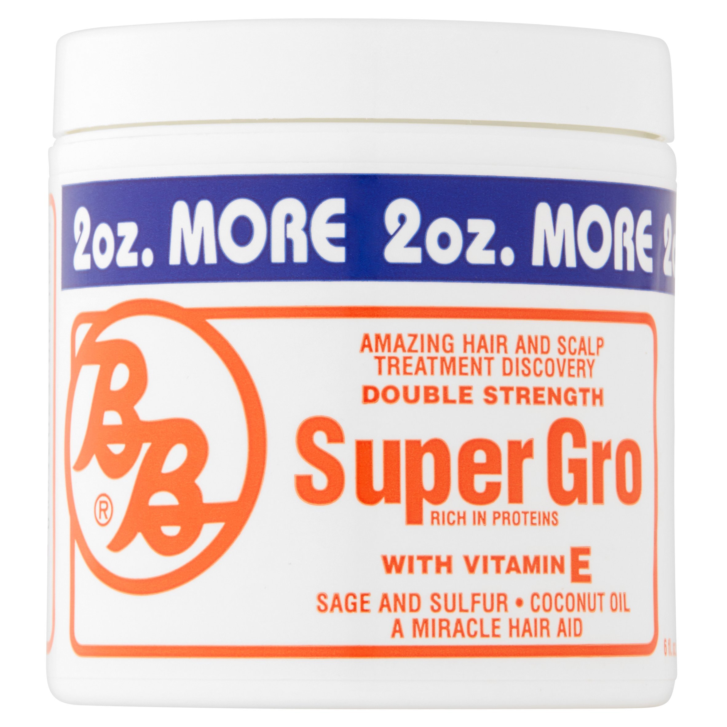 Bronner Brothers Double Strength Super Gro Treatment With Vitamin E 6 oz
